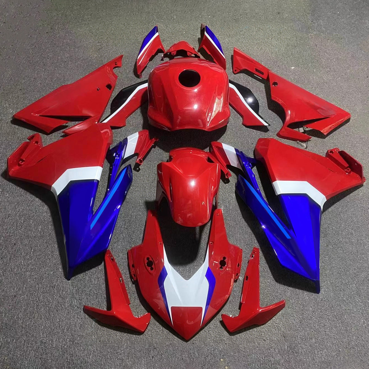 Kit carena Amotopart 2022-2023 Honda CBR500R nero blu rosso