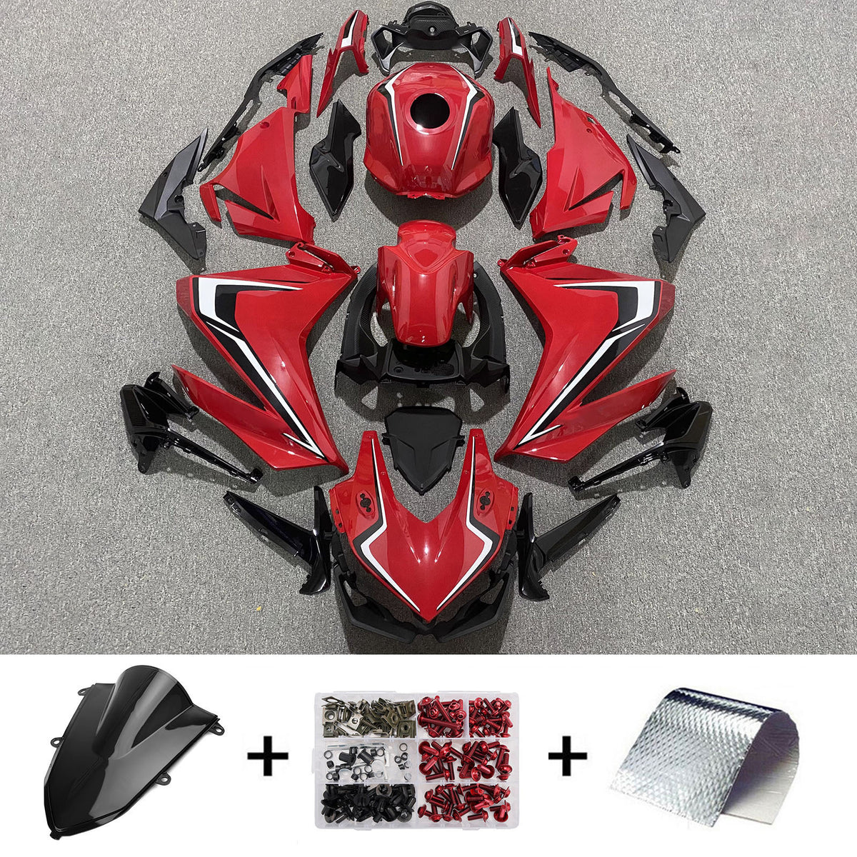 Sada kapotáže Amotopart 2022 Honda CBR400R Grey Red Black