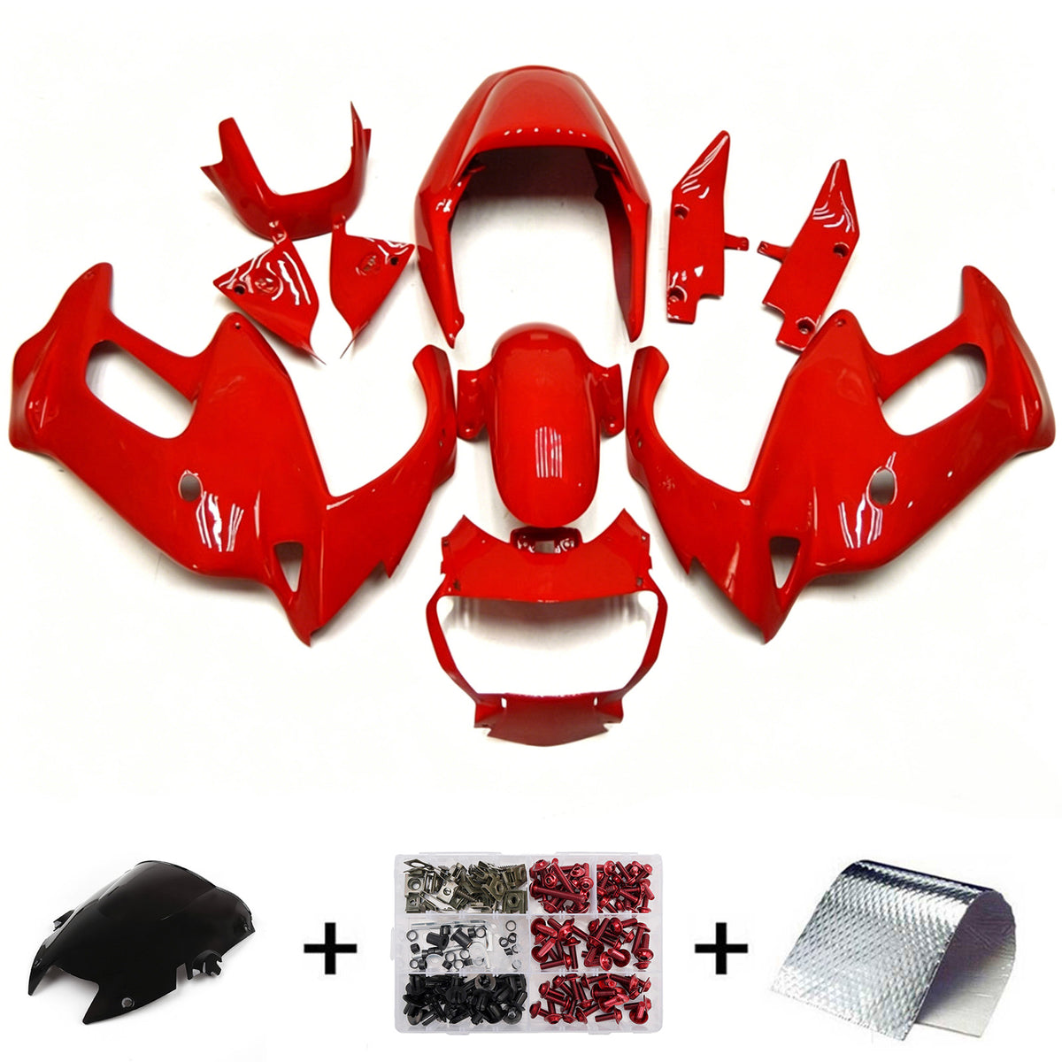 Amotopart 1997-2005 Honda VTR1000F Red Fairing Kit