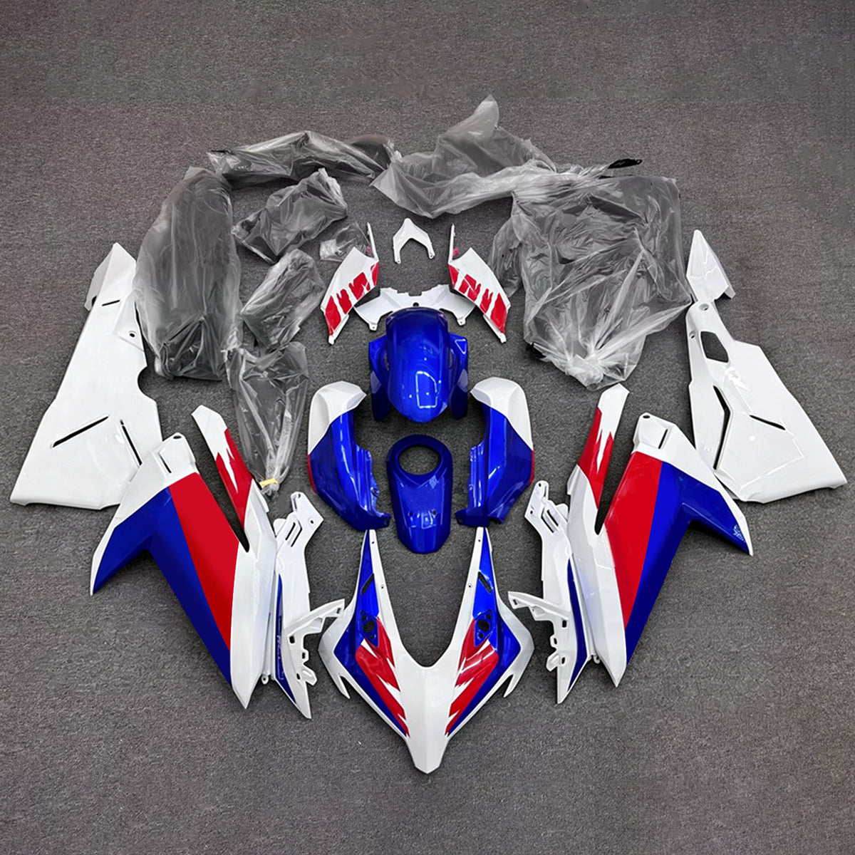 Amotopart 2023-2024 Honda CBR250RR Red White Blue Fairing Kit