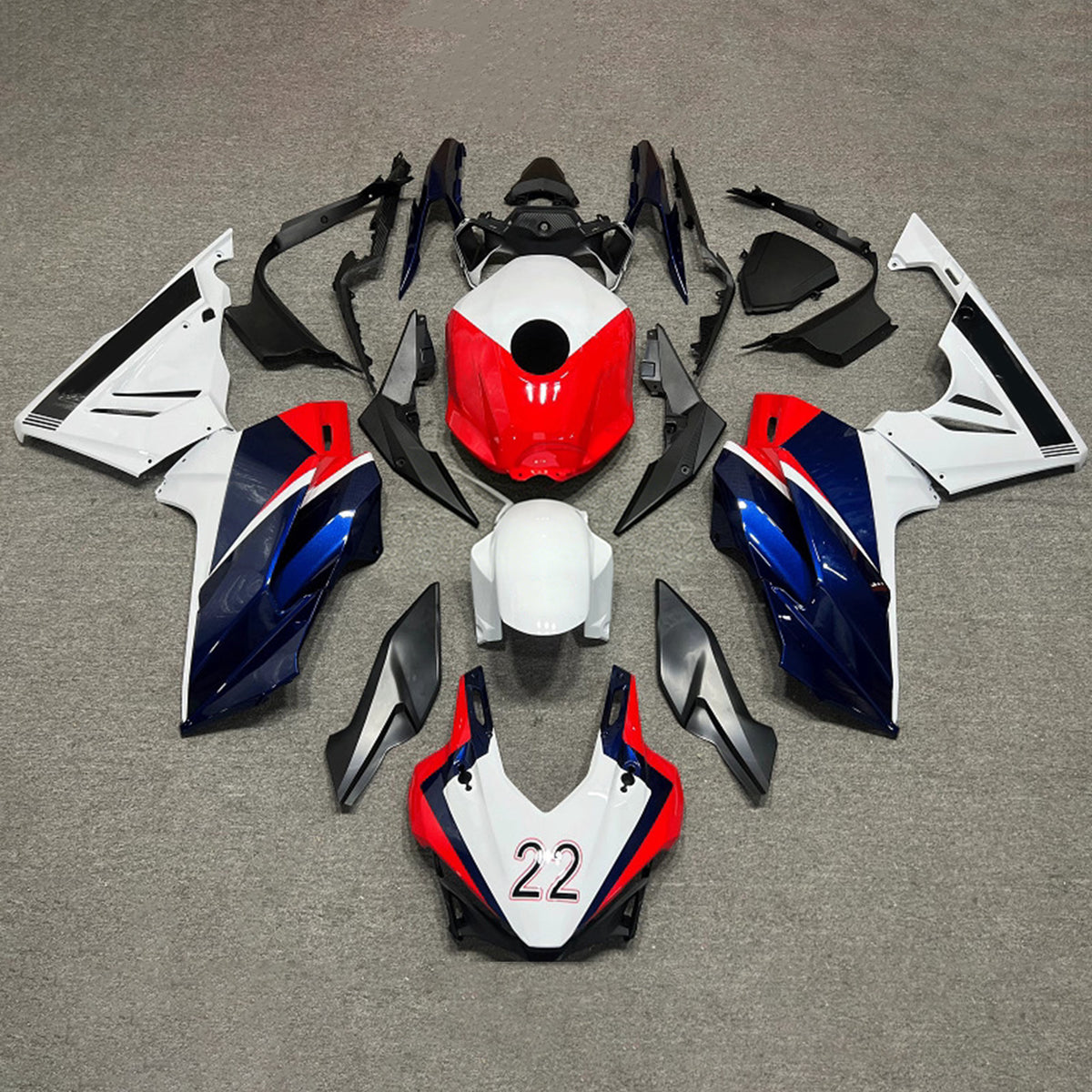 Amotopart 2024-2026 Honda CBR400R CBR500R Black Red White Fairing Kit