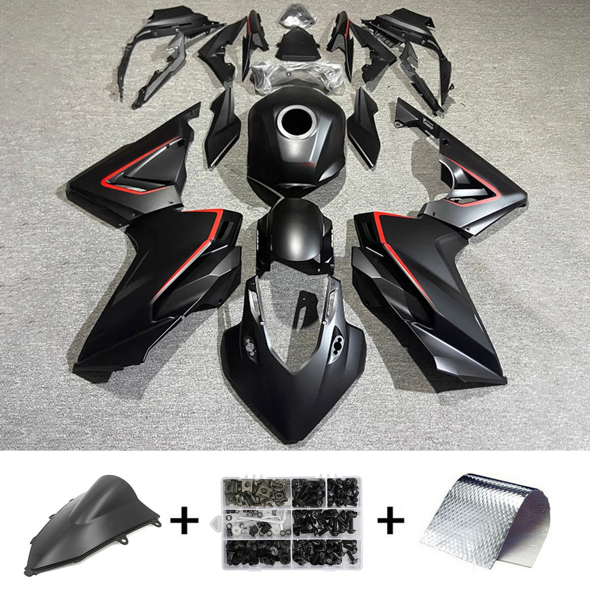 Amotopart 2024-2026 Honda CBR400R CBR500R Black Fairing Kit