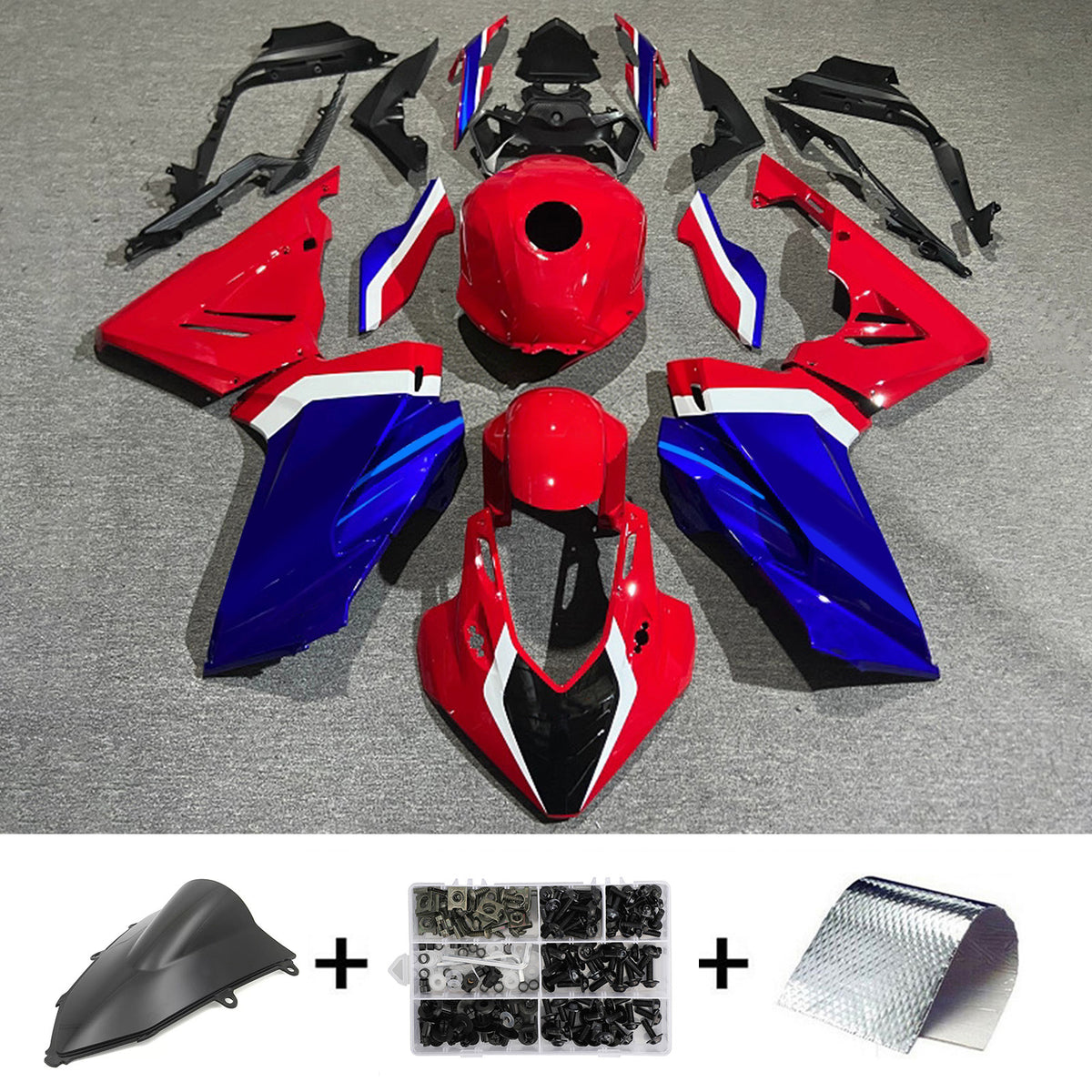Amotopart 2024-2026 Honda CBR400R CBR500R Black Blue Red Fairing Kit