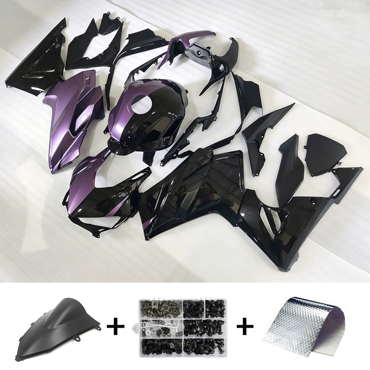 Amotopart 2024-2026 Honda CBR400R CBR500R Gray Black Fairing Kit