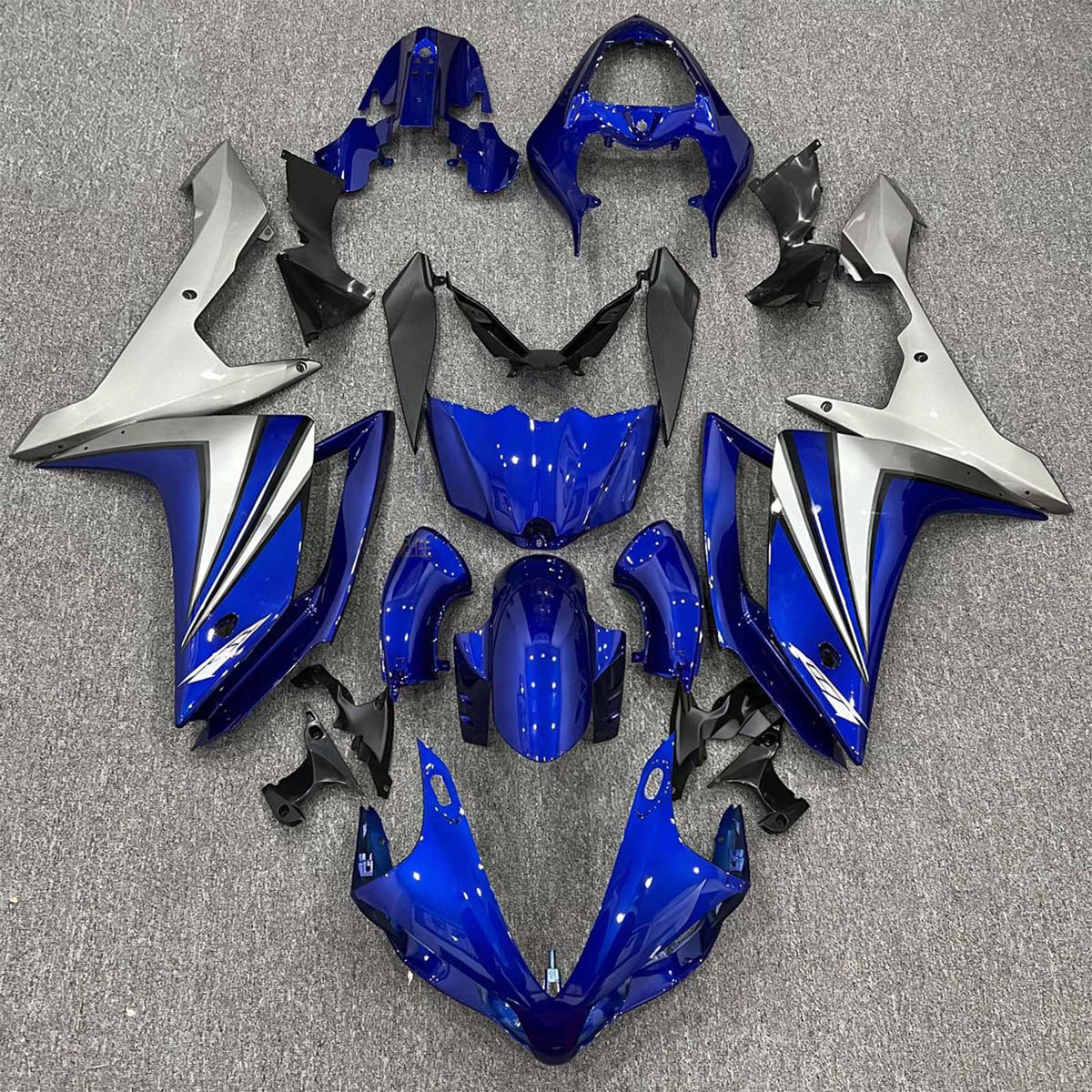 Amotopart 2007-2008 Yamaha YZF-R1 šedá černá sada kapotáže