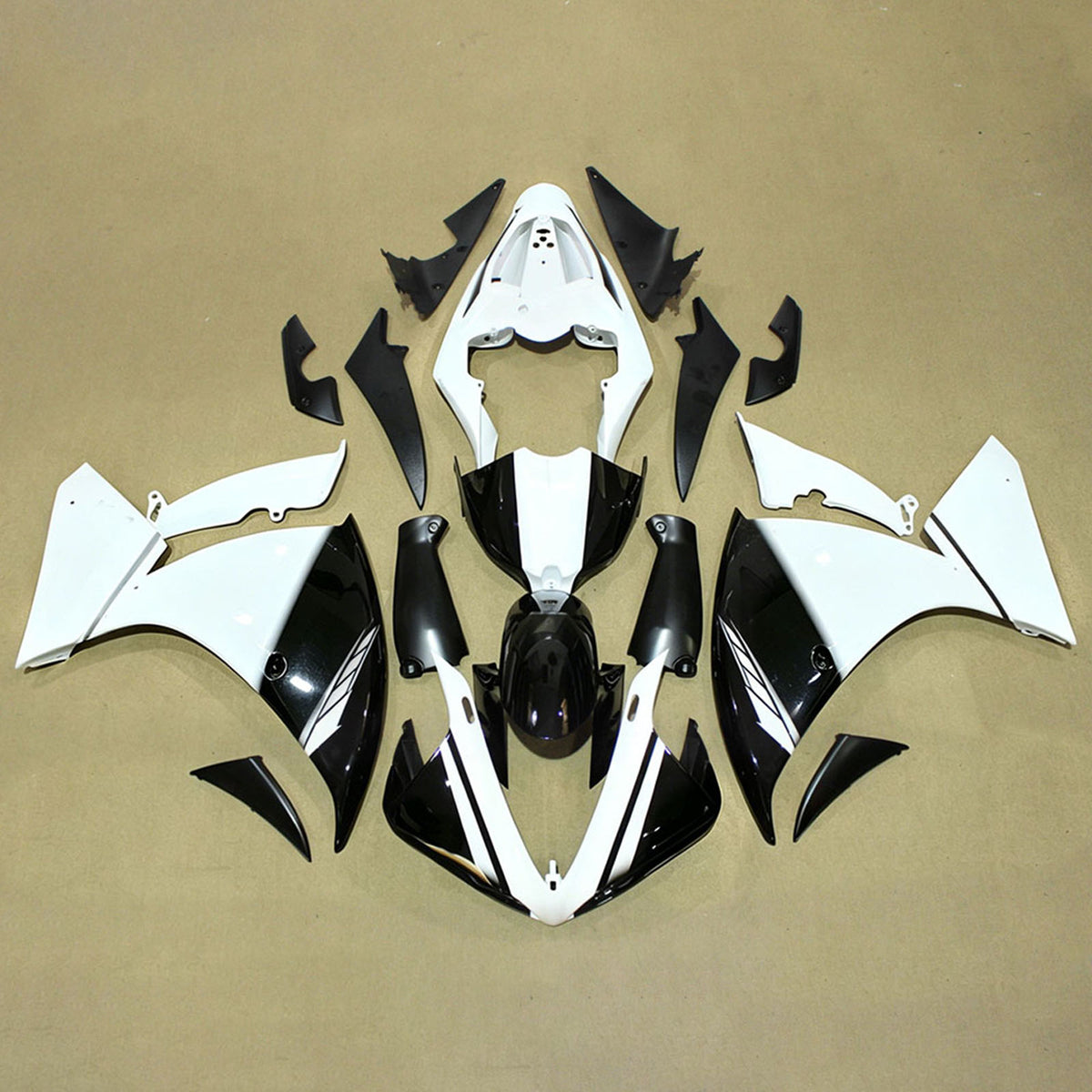 Amotopart 2009-2011 Yamaha YZF-R1 Black Gray Fairing Kit