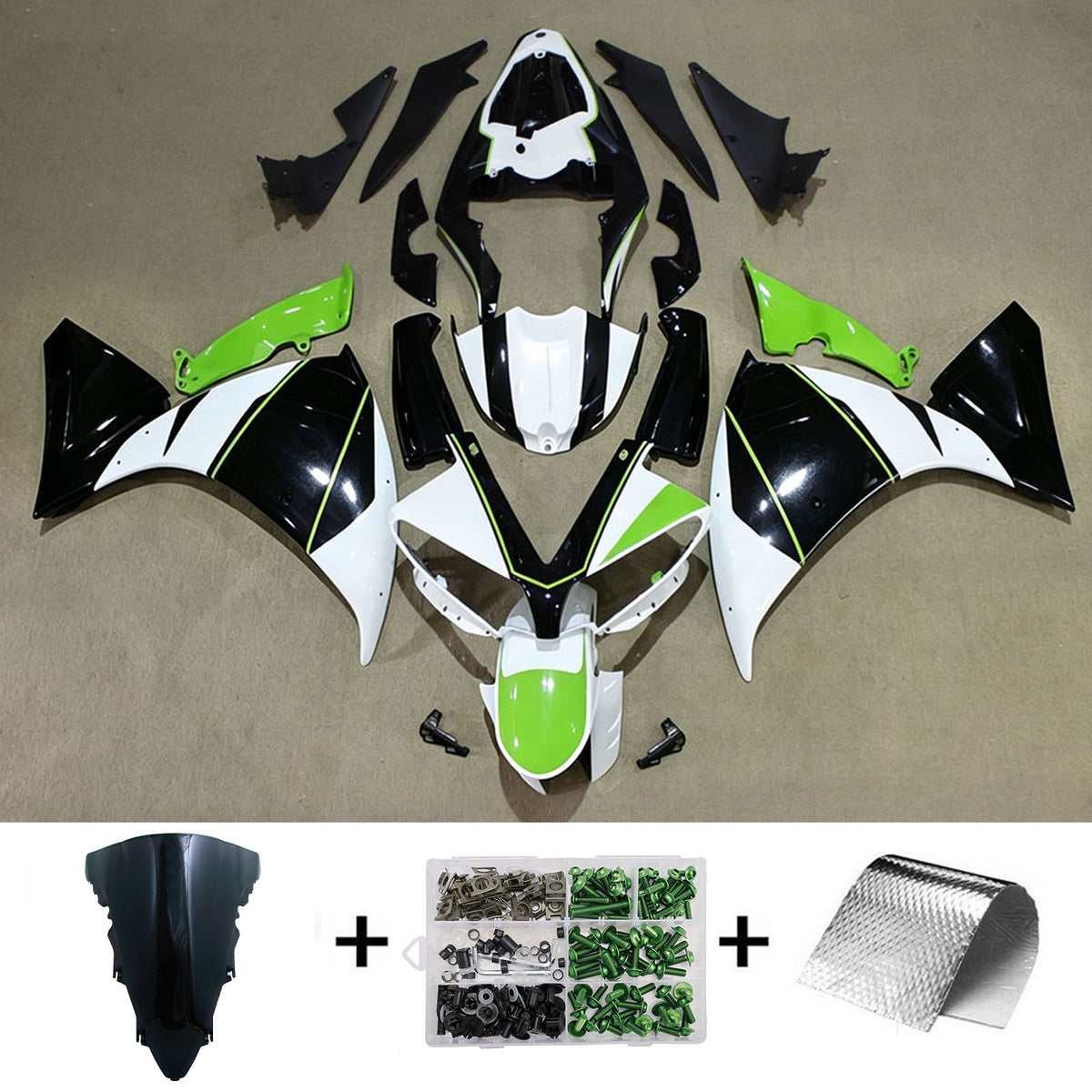Amotopart 2009-2011 Yamaha YZF-R1 zwartblauwe kuipset