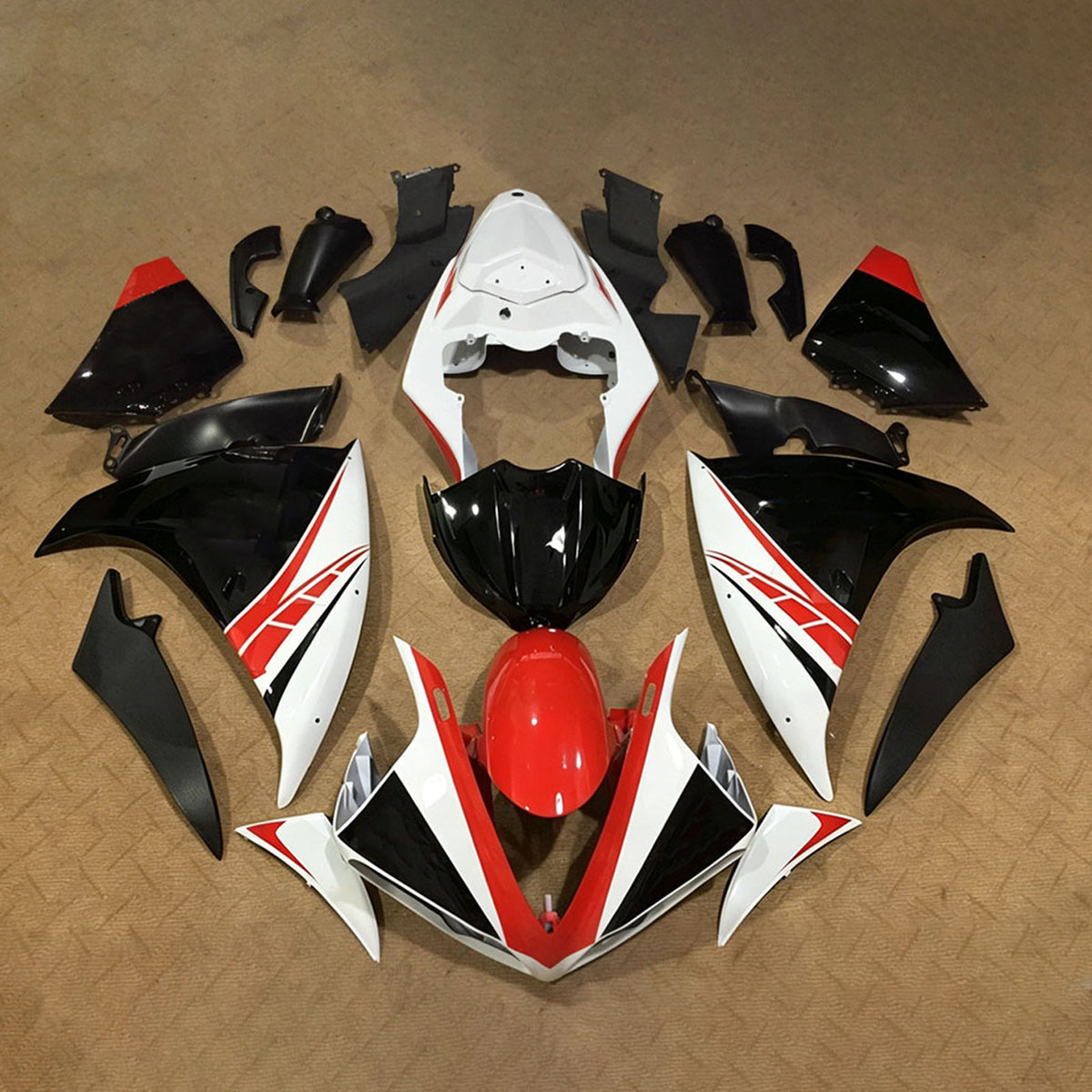 Amotopart 2009-2011 Yamaha YZF-R1 Black Gray Fairing Kit