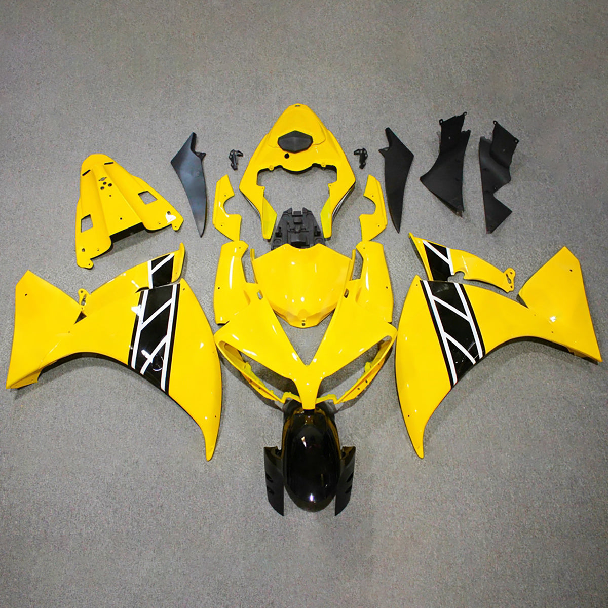 Zestaw owiewek Amotopart 2009-2011 Yamaha YZF-R1 w kolorze czarno-żółtym