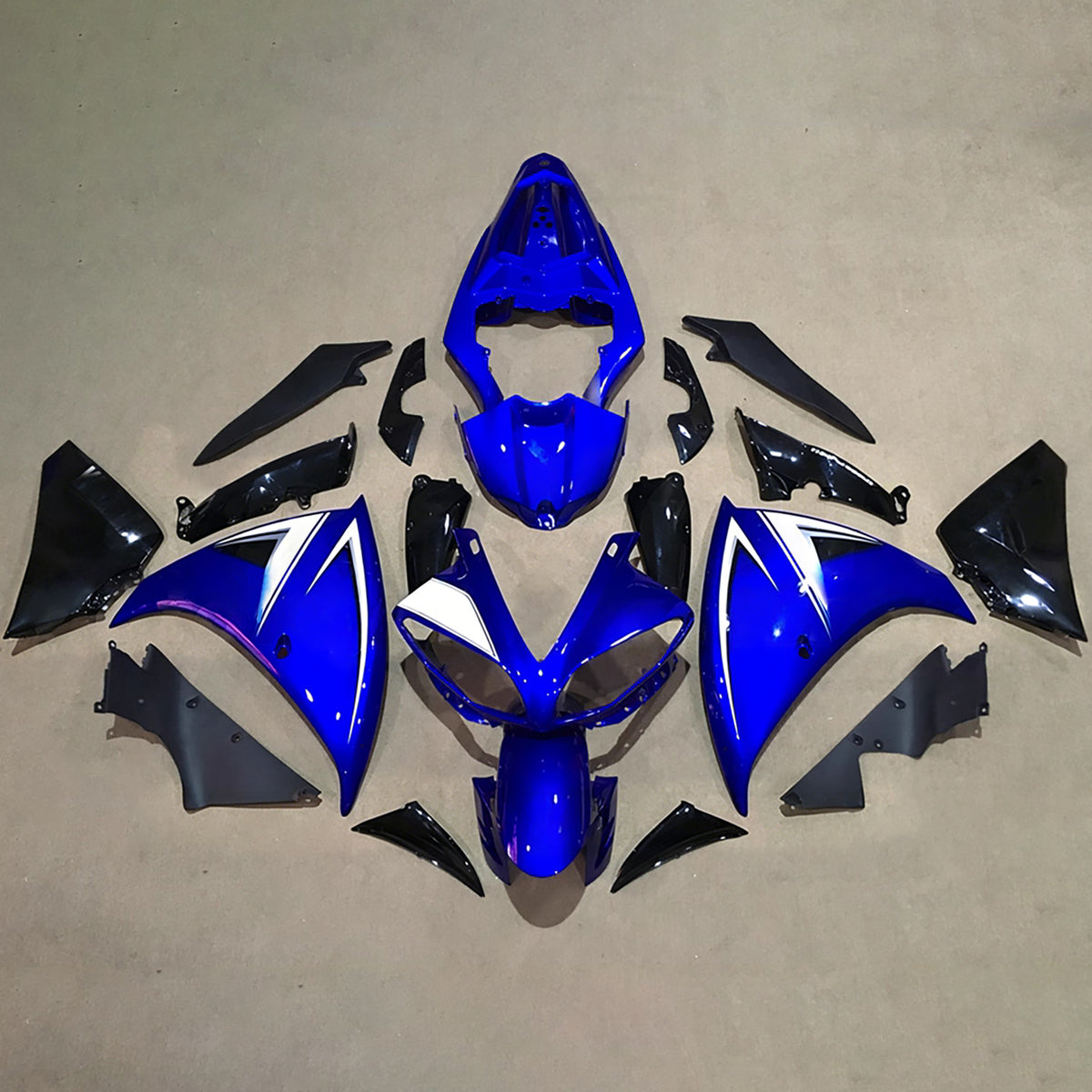 Amotopart 2009-2011 Yamaha YZF-R1 Blue Black Fairing Kit