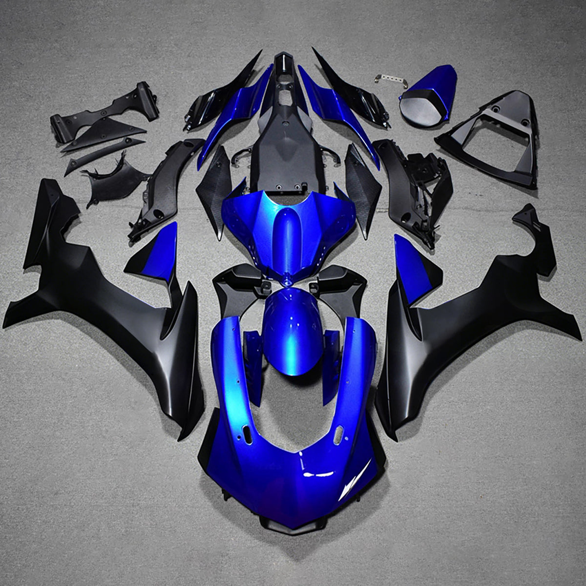 Amotopart 2015–2019 Yamaha YZF-R1 Grau Blau Schwarz Verkleidungsset