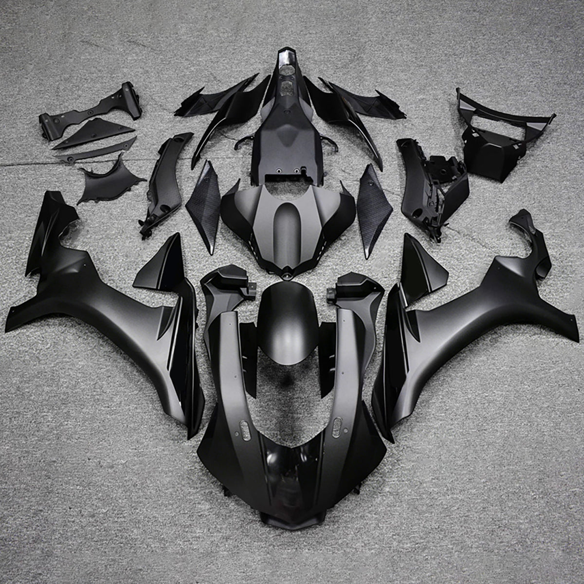 Amotopart 2015-2019 Yamaha YZF-R1 Black Gray Fairing Kit