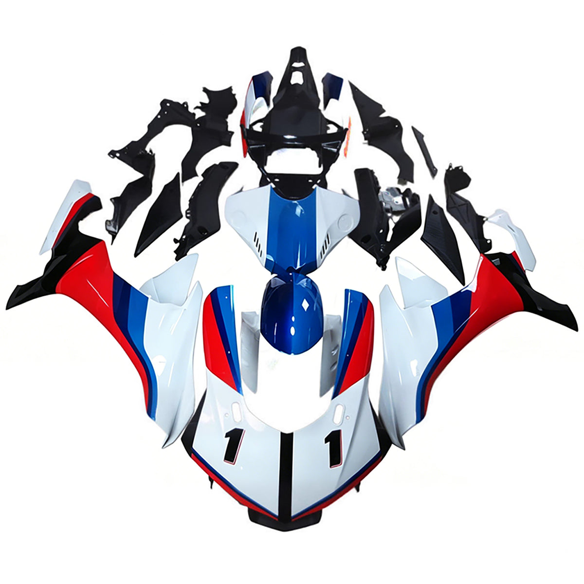 Amotopart 2015-2019 Yamaha YZF-R1 Blue Black White Red Fairing Kit
