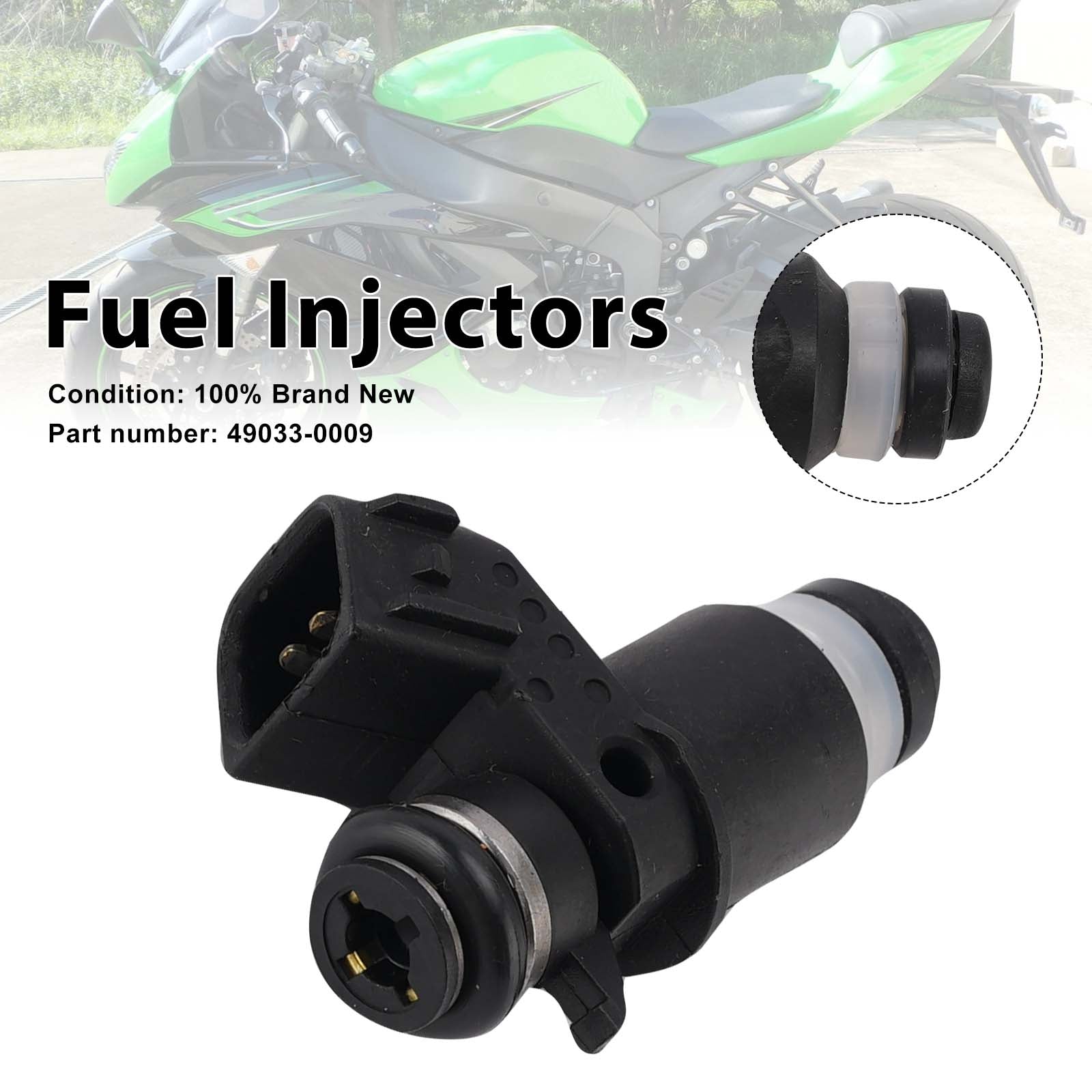05-06 Kawasaki ZX-6R ZX-6RR ZX636 Brandstofinjectoren 49033-0009