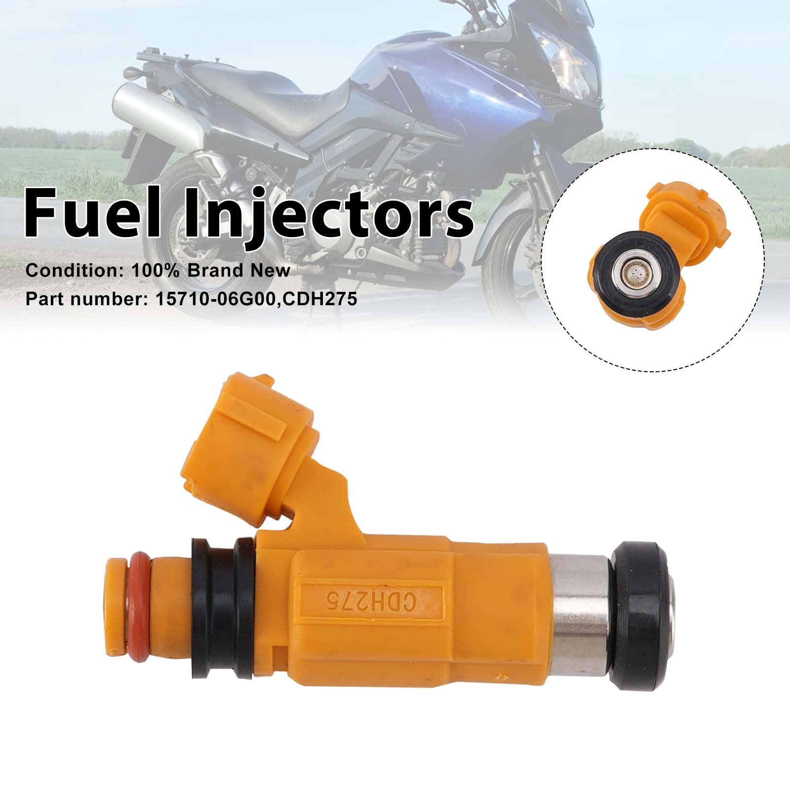 02-12 Suzuki V-STROM DL1000 CDH275 Fuel Injectors 15710-06G00