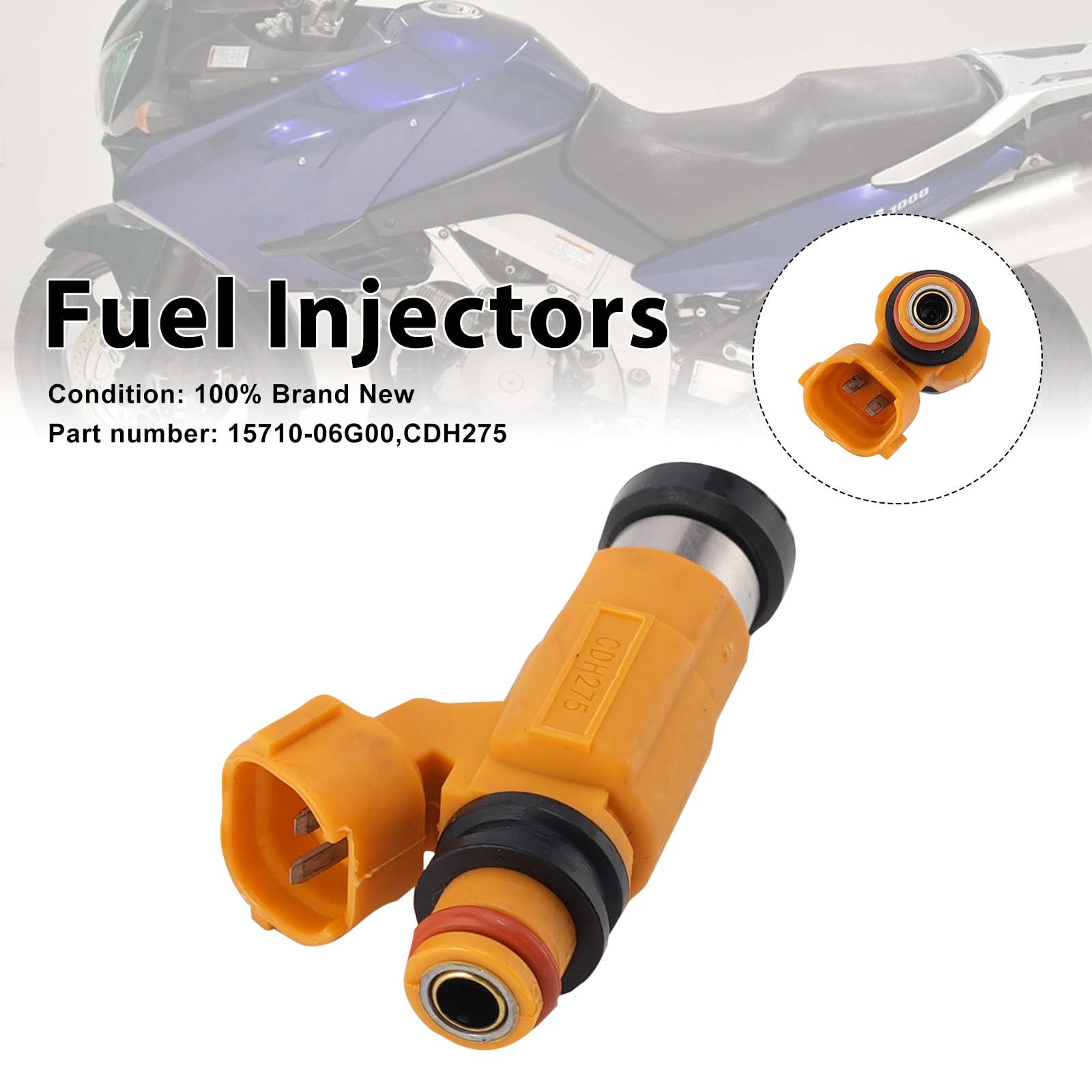 02-12 Suzuki V-STROM DL1000 CDH275 Fuel Injectors 15710-06G00