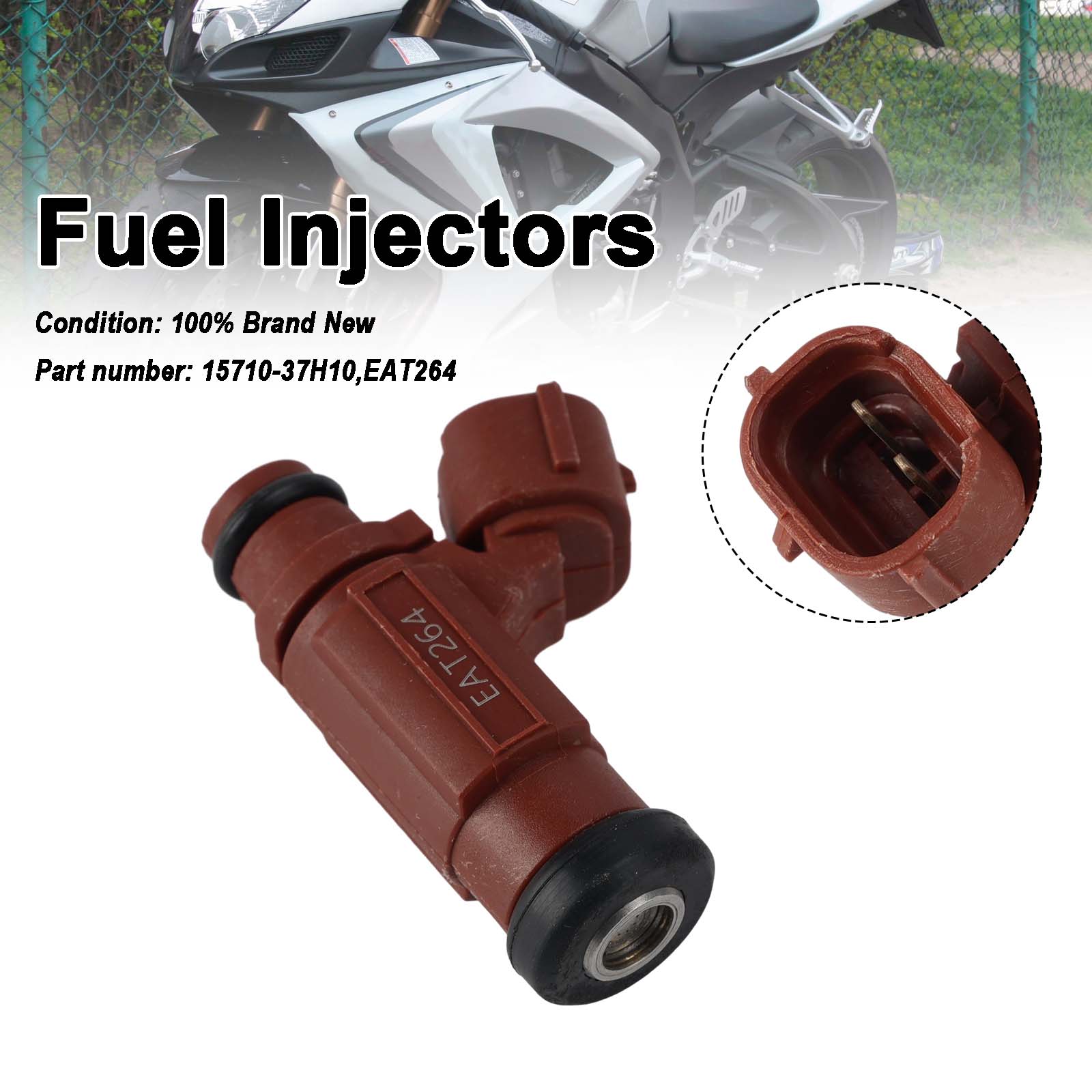 08-09 Suzuki GSX-R600 GSX-R750 EAT264 Injecteurs de carburant 15710-37H10