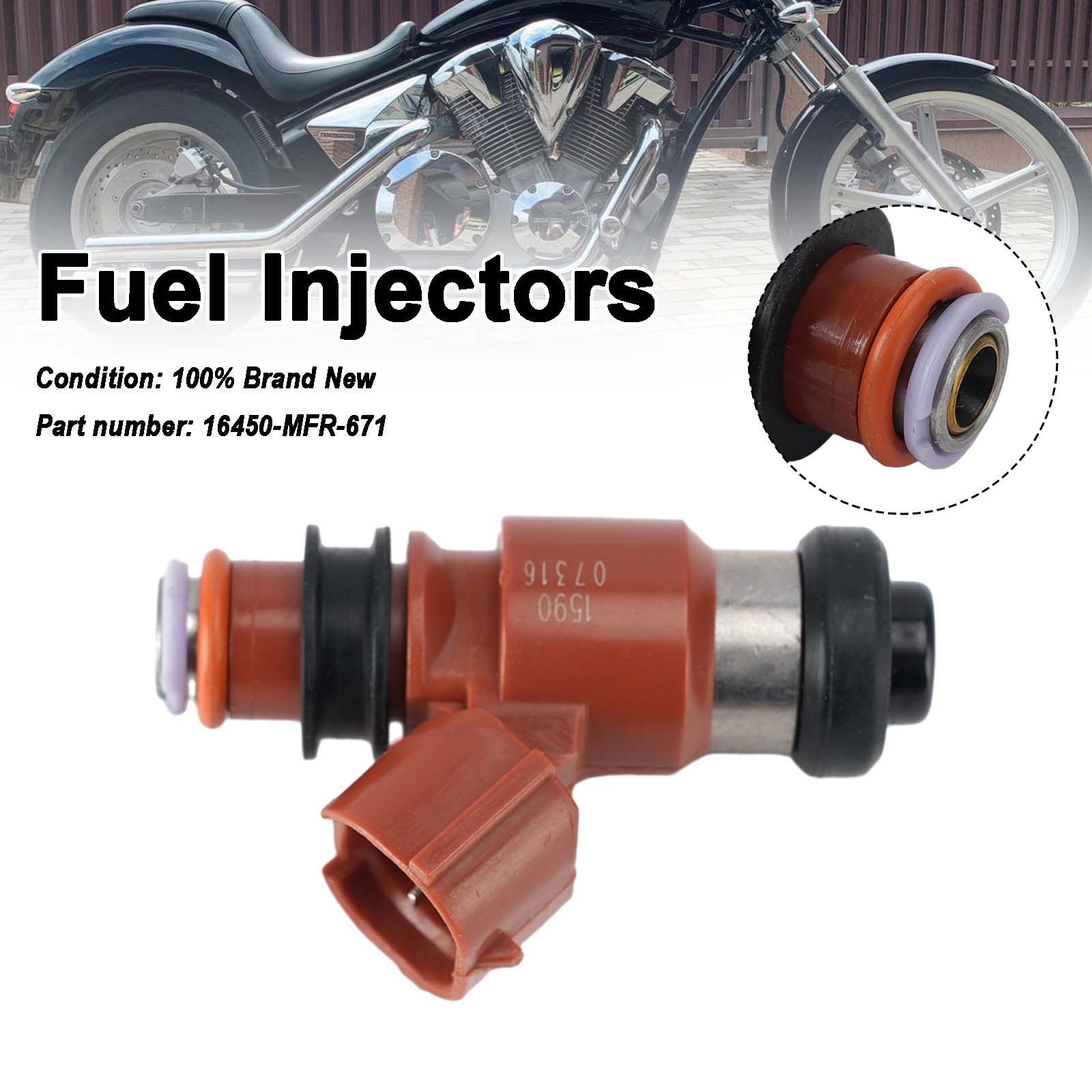 Injecteurs de carburant Honda VT1300 2010-2025 16450-MFR-671