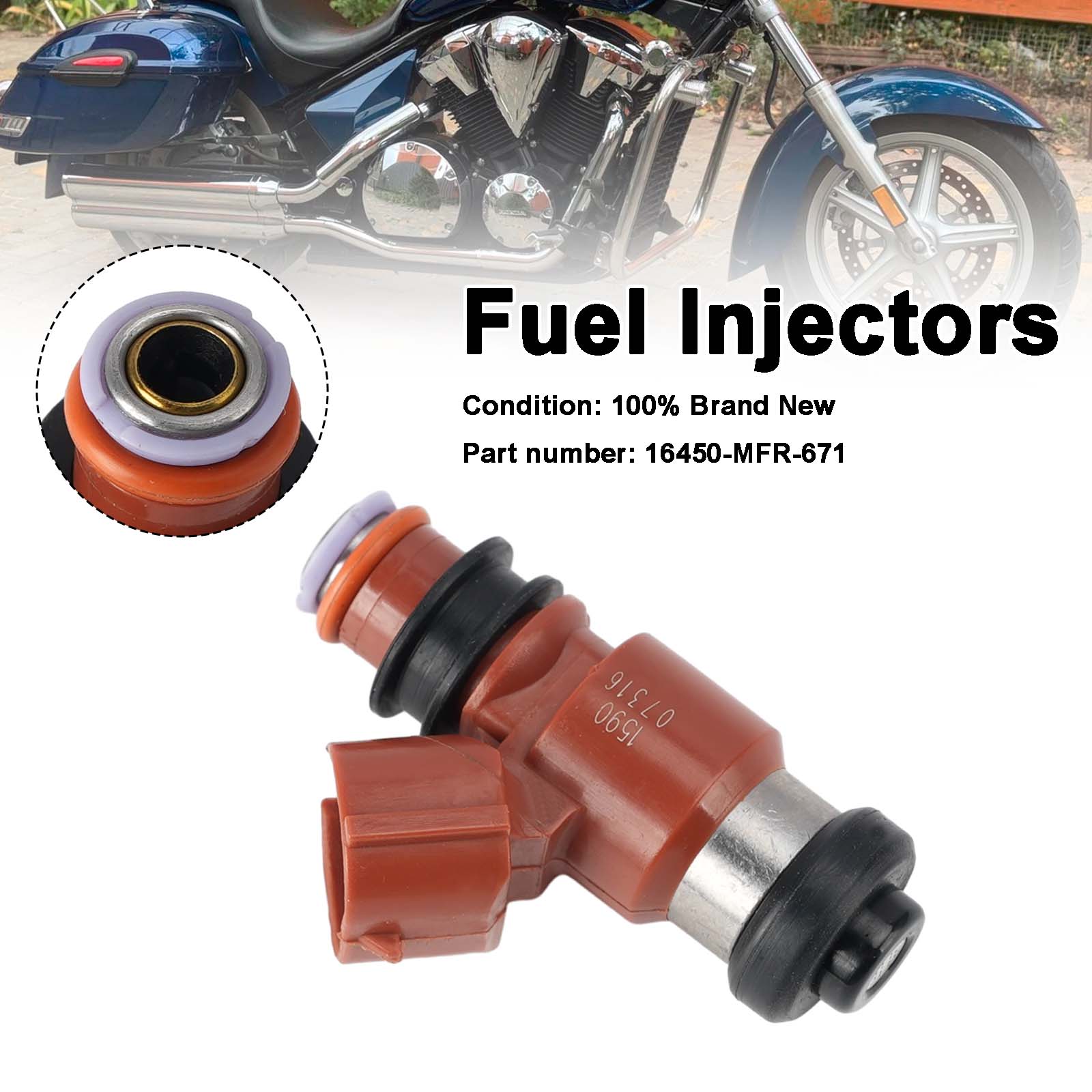 Injecteurs de carburant Honda VT1300 2010-2025 16450-MFR-671