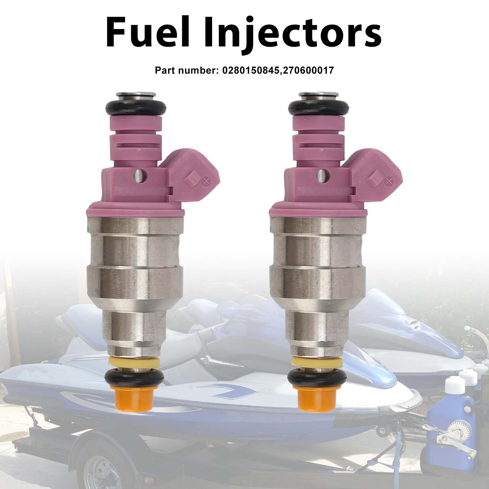 2PC Sea-doo 787 RFI 800 GTX GSX 270600017 Fuel Injectors 0280150845