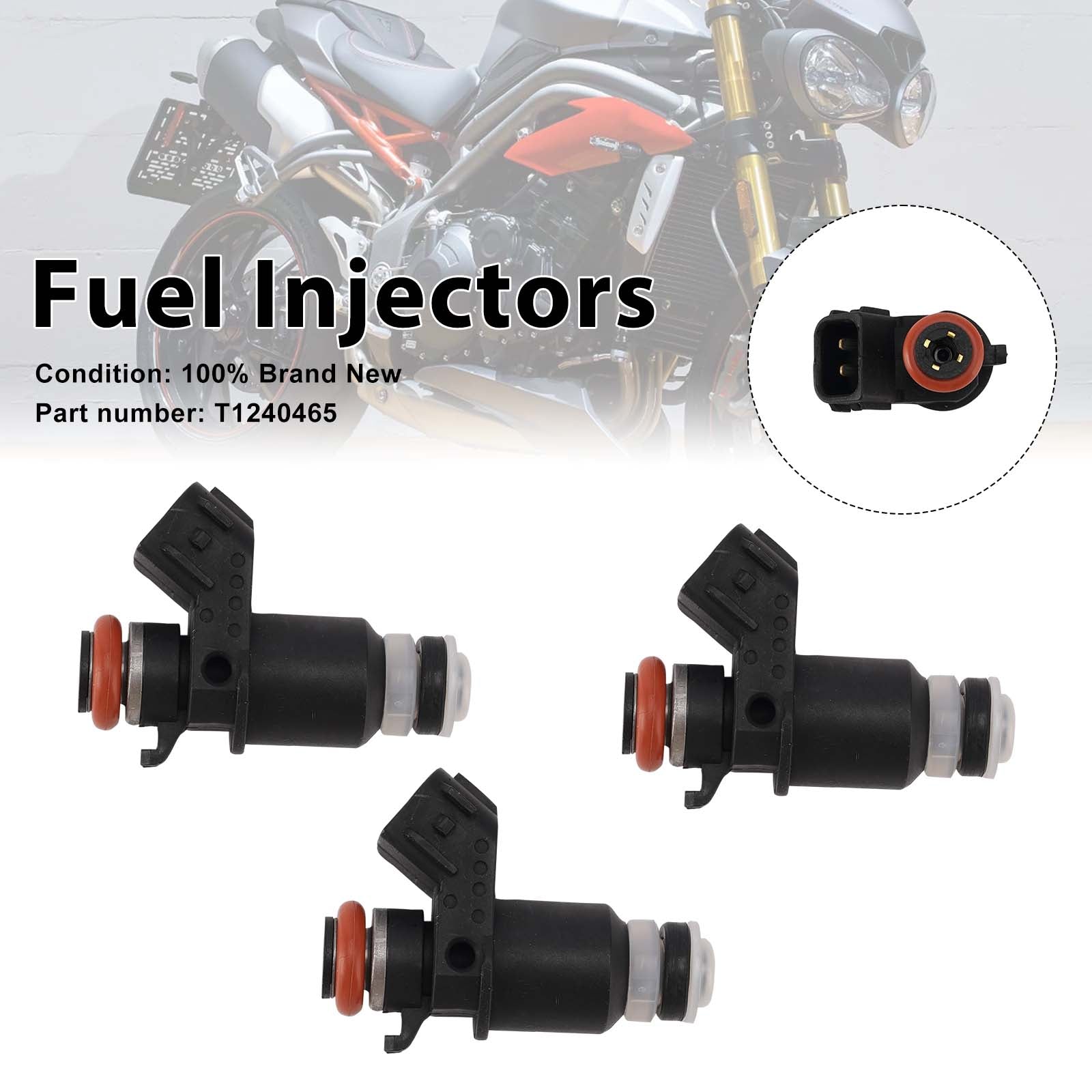 3PC 2005-2015 Speed Triple 1050 Fuel Injectors T1240465