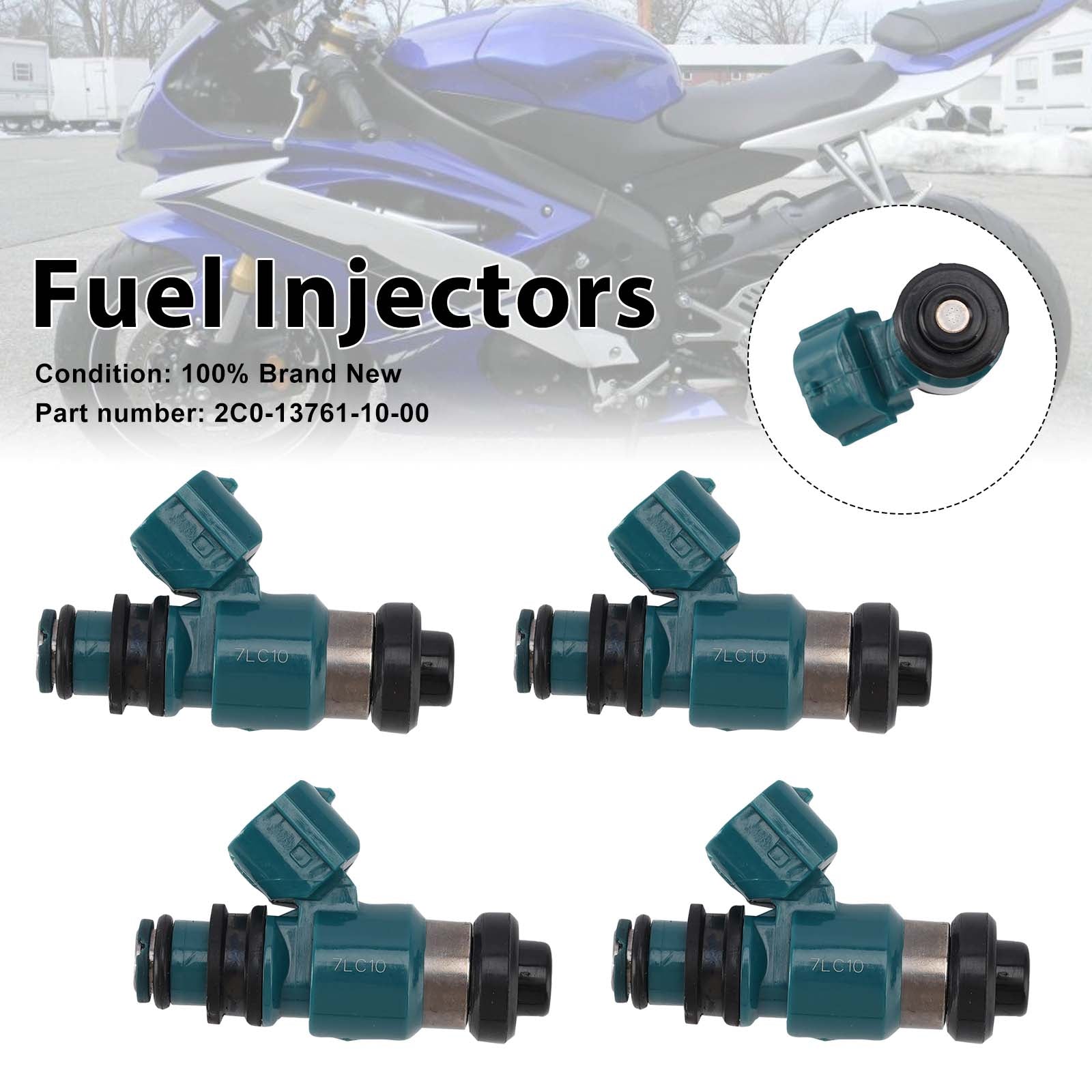 4PC 06-07 15-16 Yamaha YZF R6 TMAX Fuel Injectors 2C0-13761-10-00