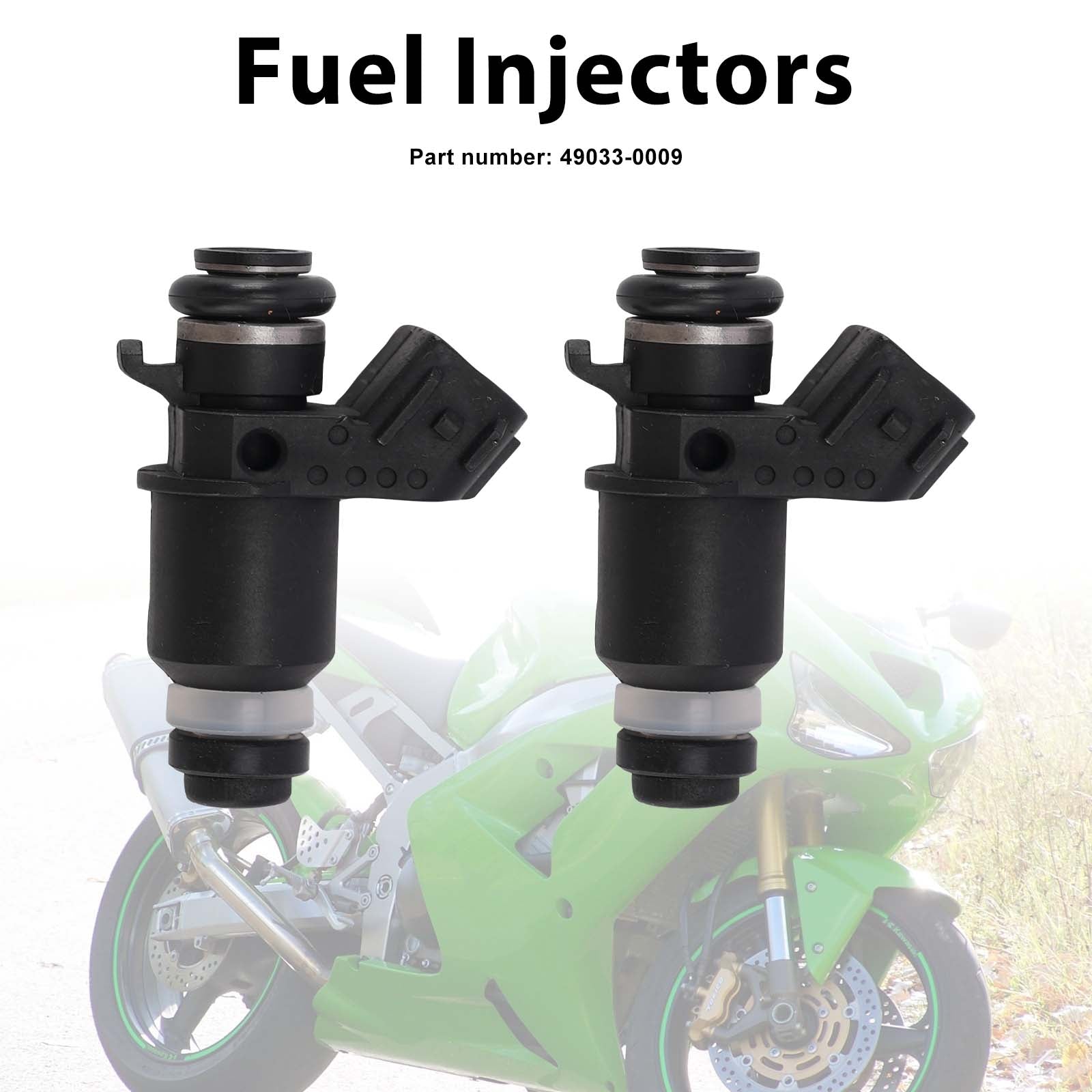 2 inyectores de combustible 05-06 Kawasaki ZX-6R ZX-6RR ZX636 49033-0009