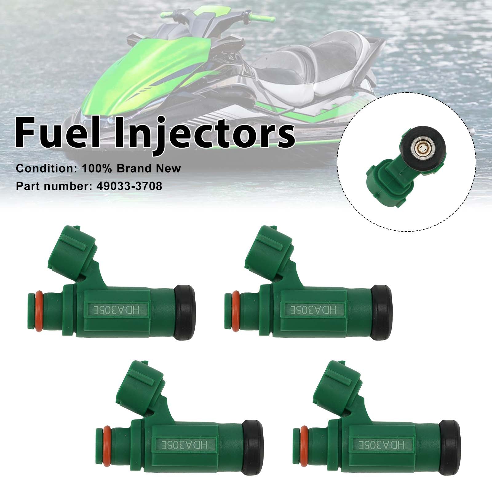 4 pièces 07-10 Kawasaki Jet Ski Ultra 250X 260X 260LX injecteurs de carburant 49033-3708