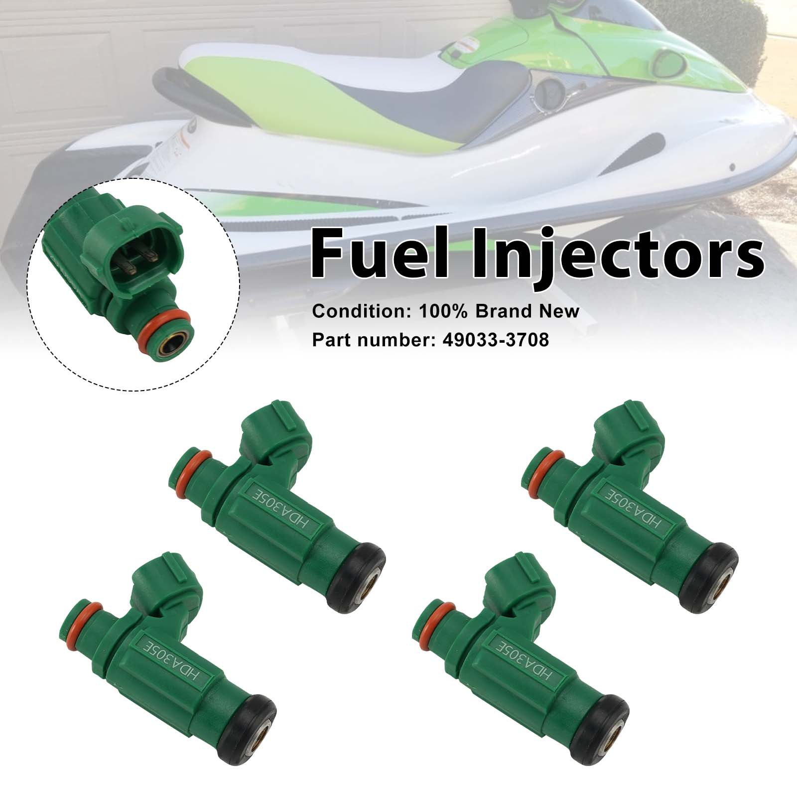 4 pièces 07-10 Kawasaki Jet Ski Ultra 250X 260X 260LX injecteurs de carburant 49033-3708