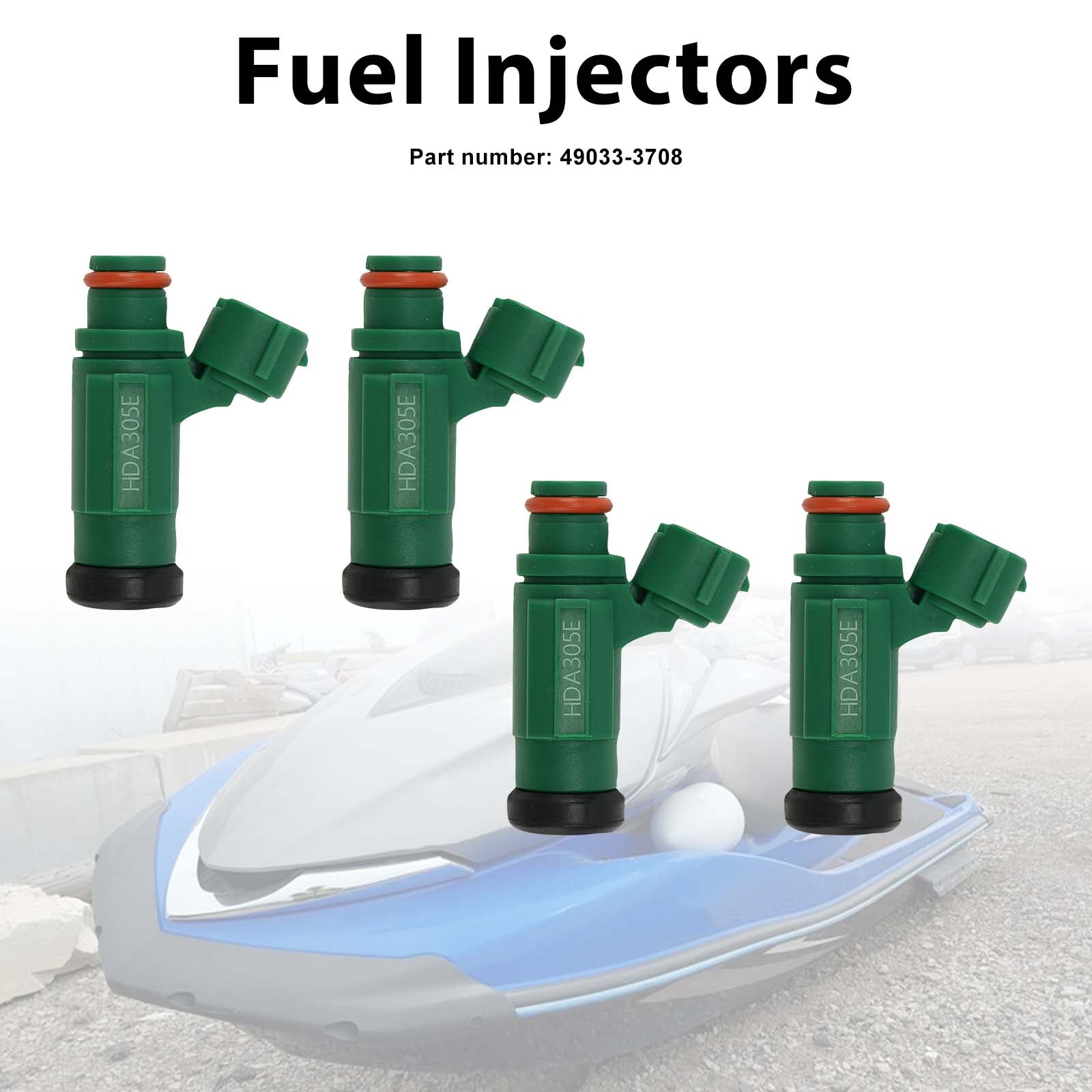 4 pièces 07-10 Kawasaki Jet Ski Ultra 250X 260X 260LX injecteurs de carburant 49033-3708