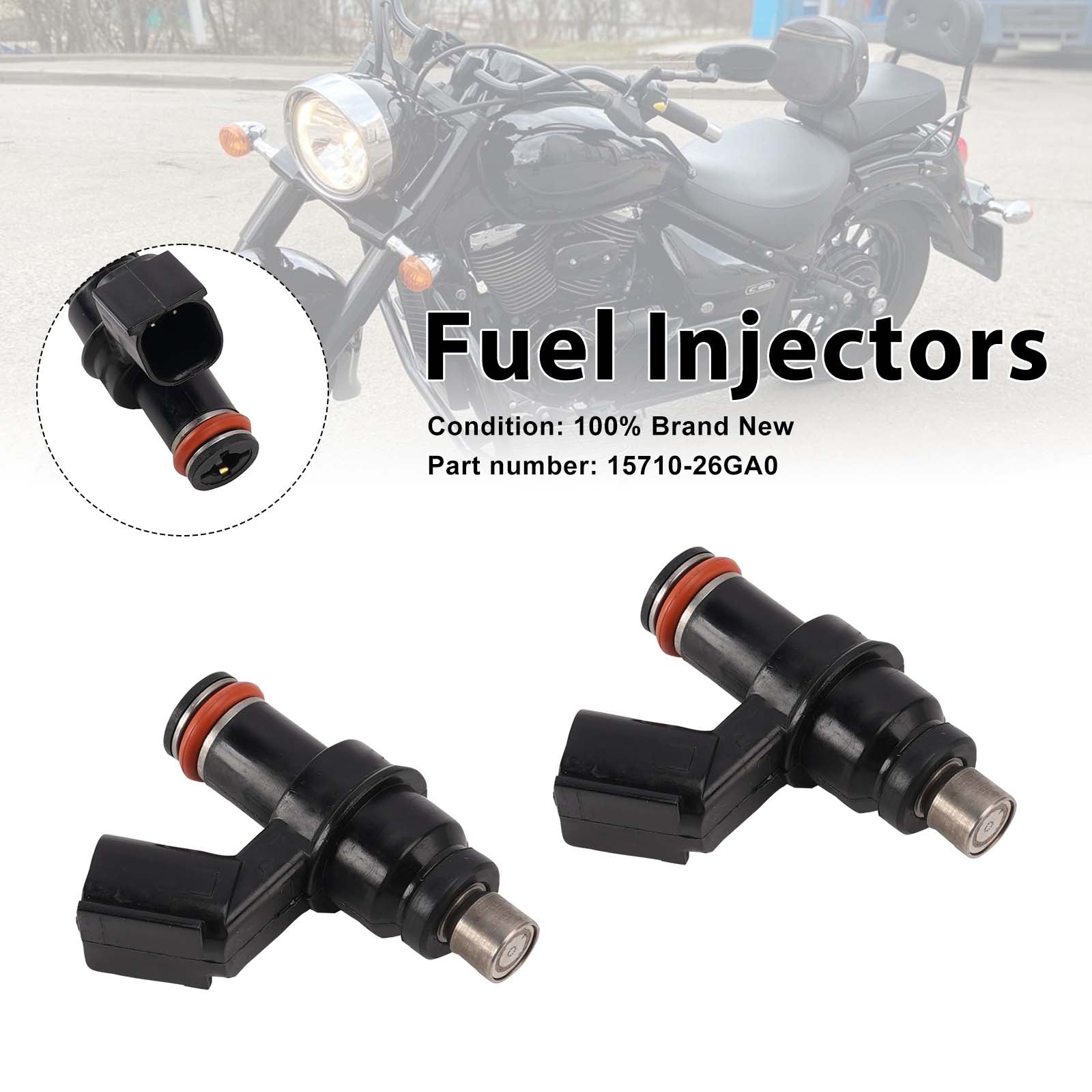 2PC 2007-2012 Suzuki BOULEVARD C50 C50T M50 Fuel Injectors 15710-26GA0