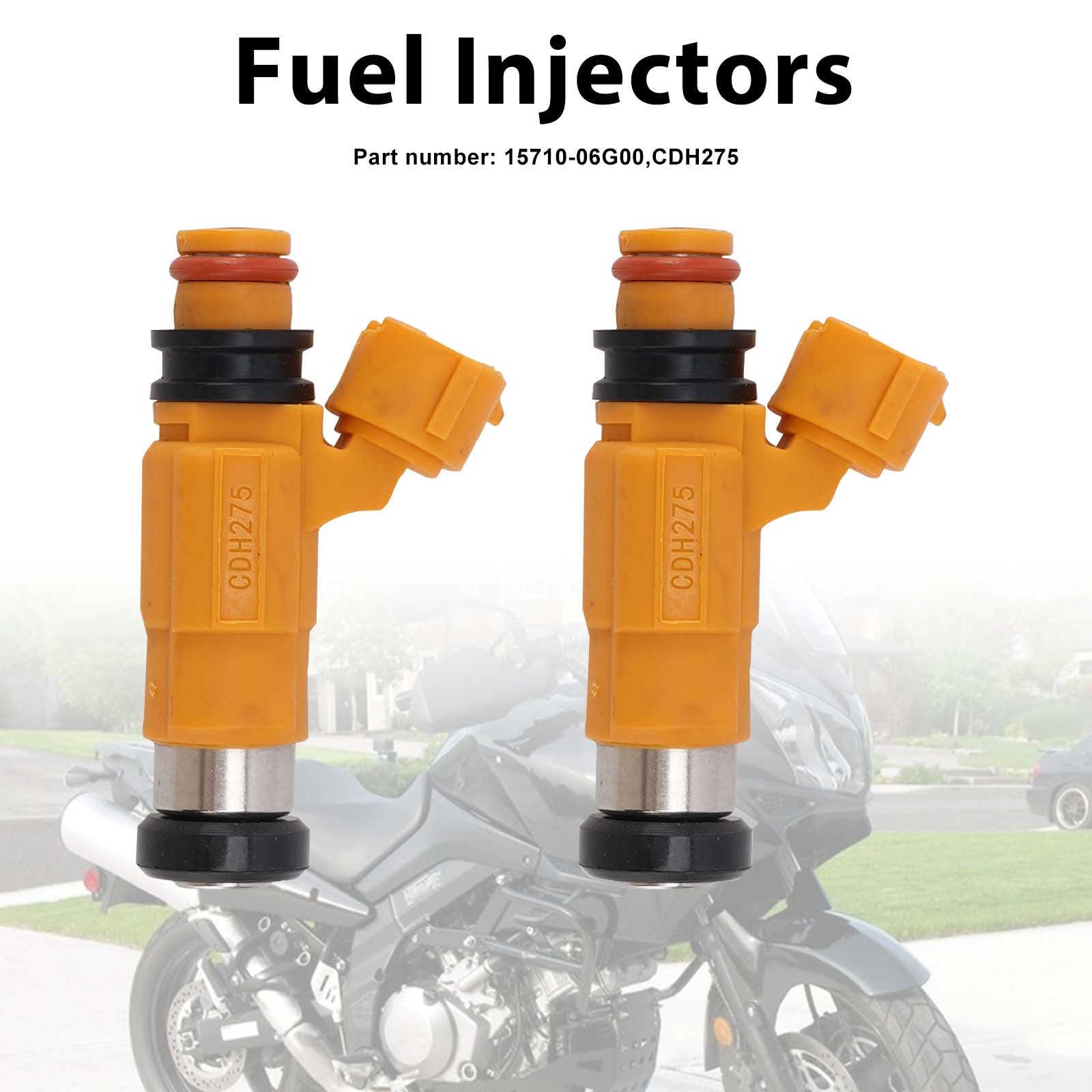 2PC 02-12 Suzuki V-STROM DL1000 CDH275 Fuel Injectors 15710-06G00