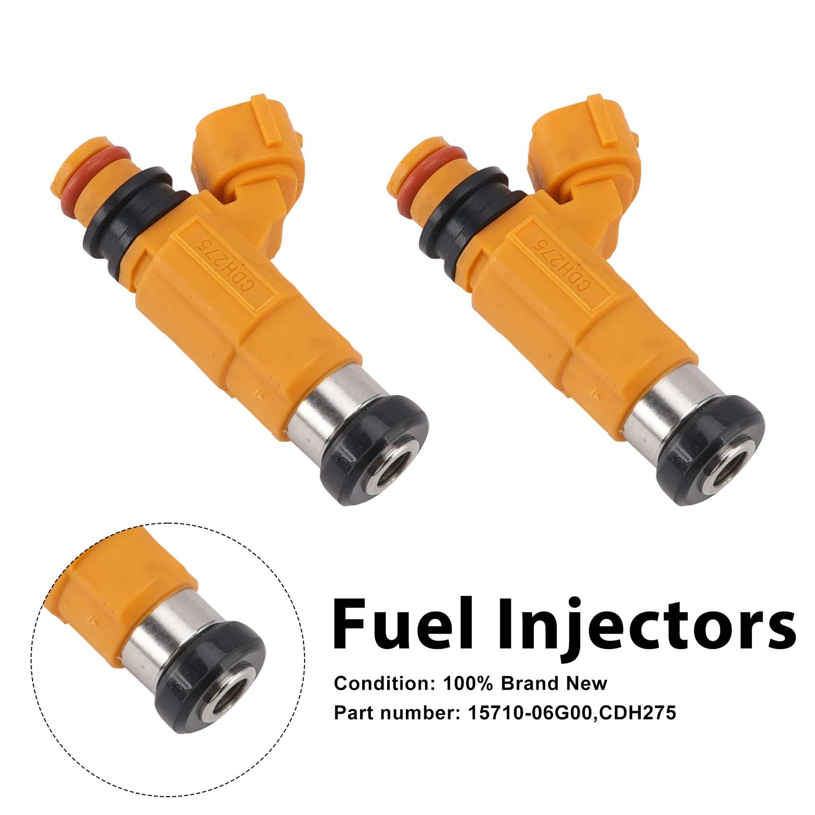 2PC 02-12 Suzuki V-STROM DL1000 CDH275 Fuel Injectors 15710-06G00