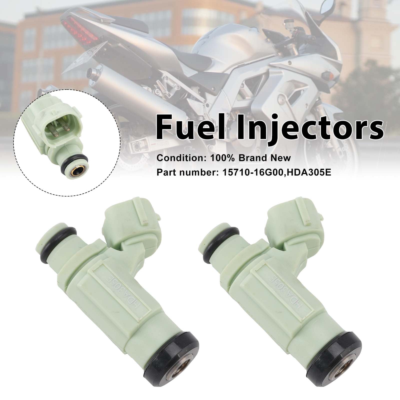 2PC 2003-2007 SUZUKI SV1000 1000S HDA305E Fuel Injectors 15710-16G00