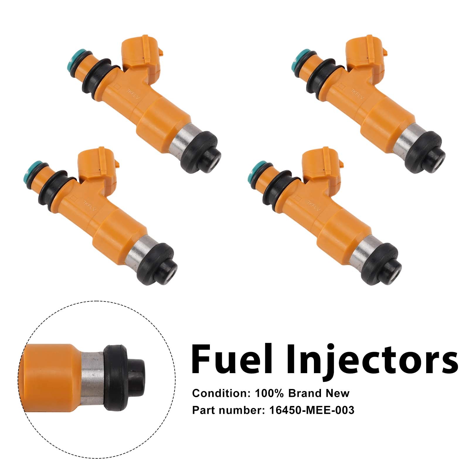 4PC 2003-2004 Honda CBR600RR Fuel Injectors 16450-MEE-003