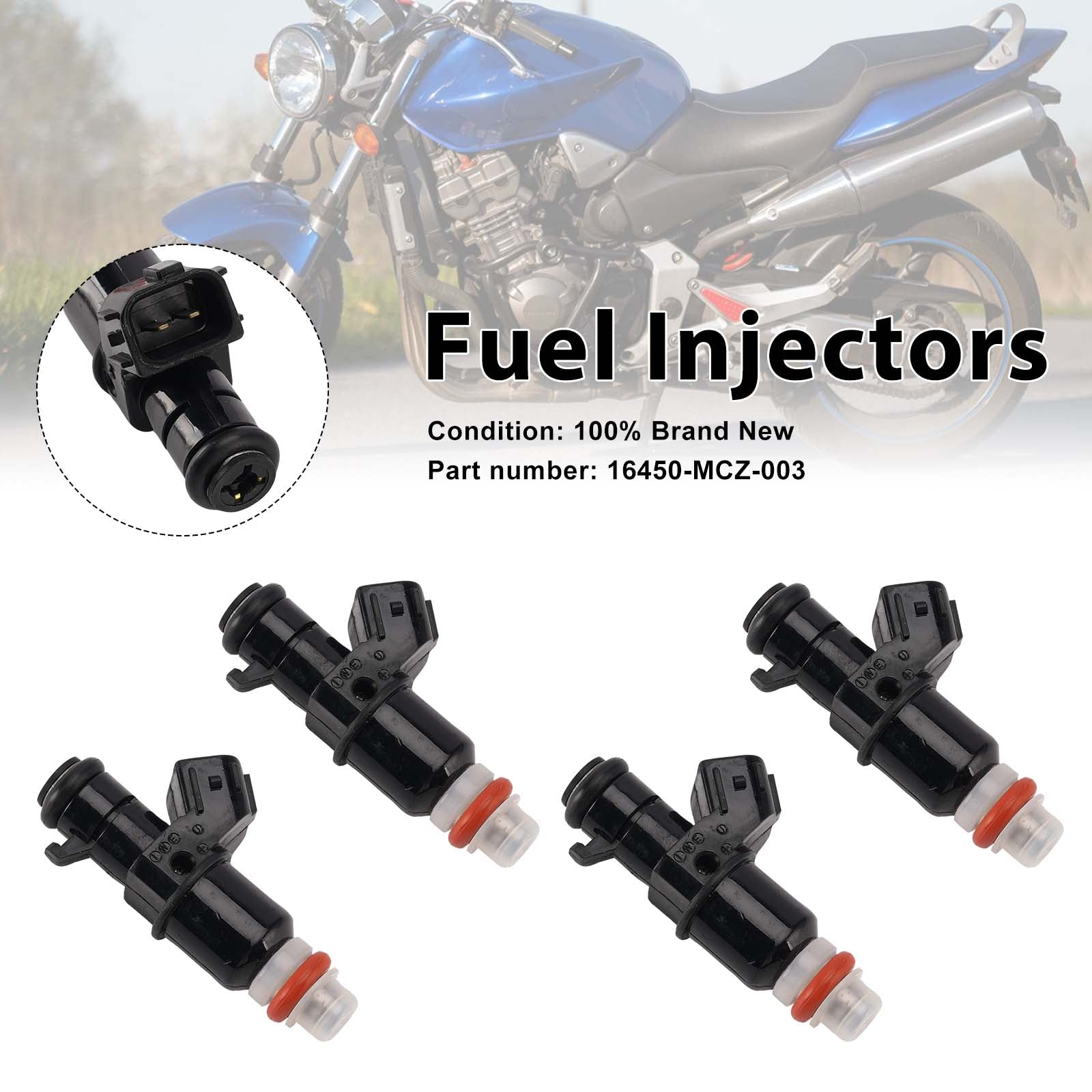 4PC 2002-2007 Honda CB900F 919 injetores de combustível 16450-MCZ-003