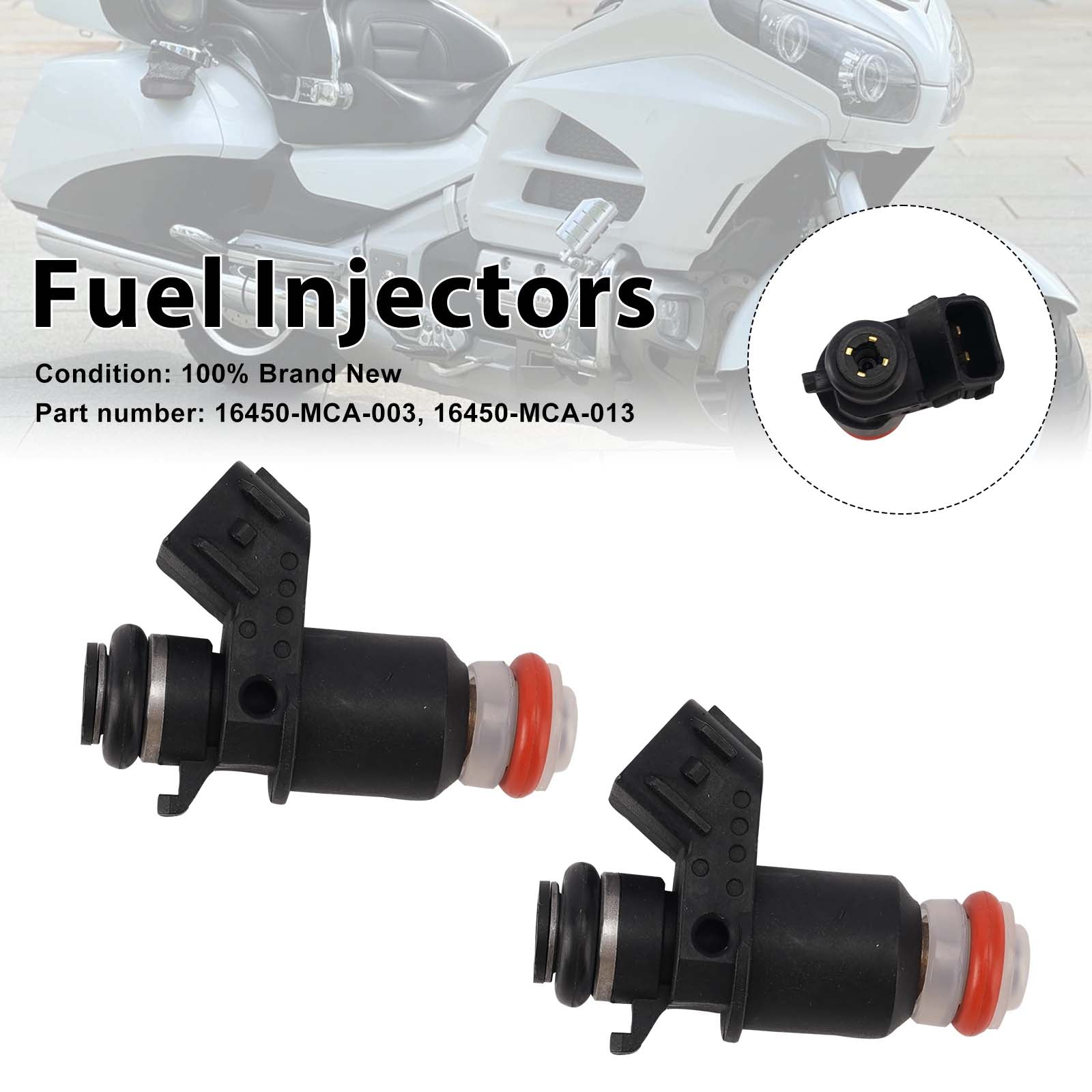 2PC Honda Valkyrie 1800 GL1800 FSC600A 16450-MCA-013 Fuel Injector 16450-MCA-003