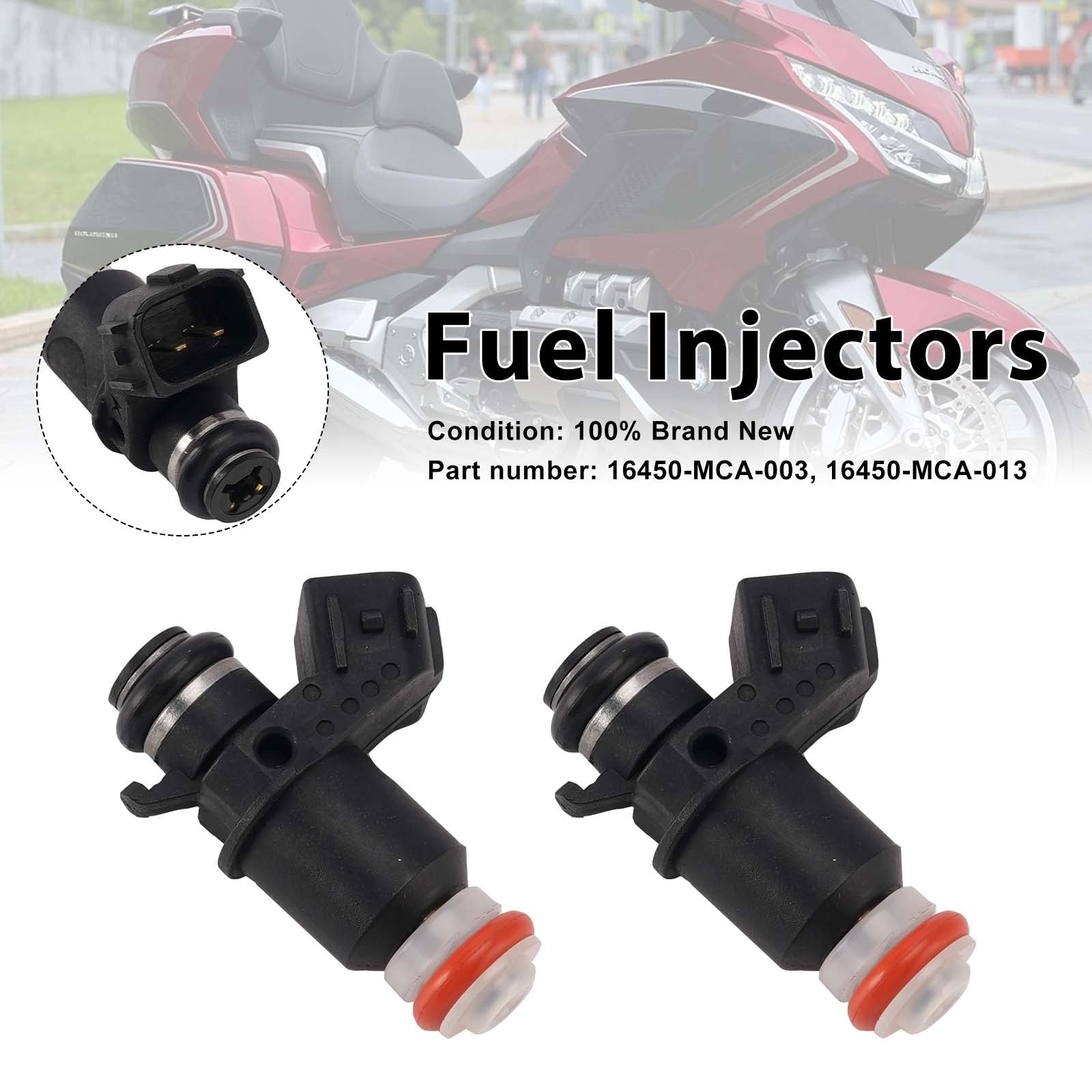 2PC Honda Valkyrie 1800 GL1800 FSC600A 16450-MCA-013 Fuel Injector 16450-MCA-003
