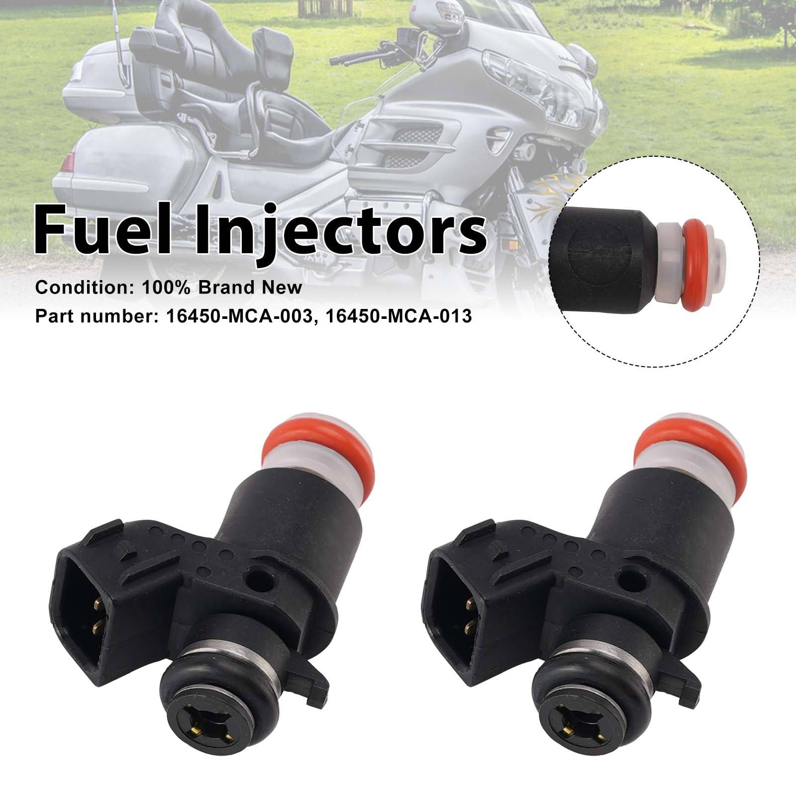 2PC Honda Valkyrie 1800 GL1800 FSC600A 16450-MCA-013 Fuel Injector 16450-MCA-003