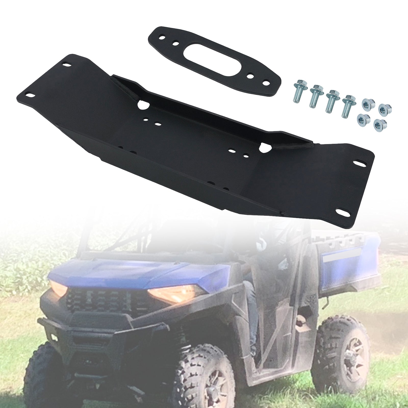 2022-2025 Polaris Ranger Midsize Sp 570/ Crew Winch Mount Plate Bracket Kit