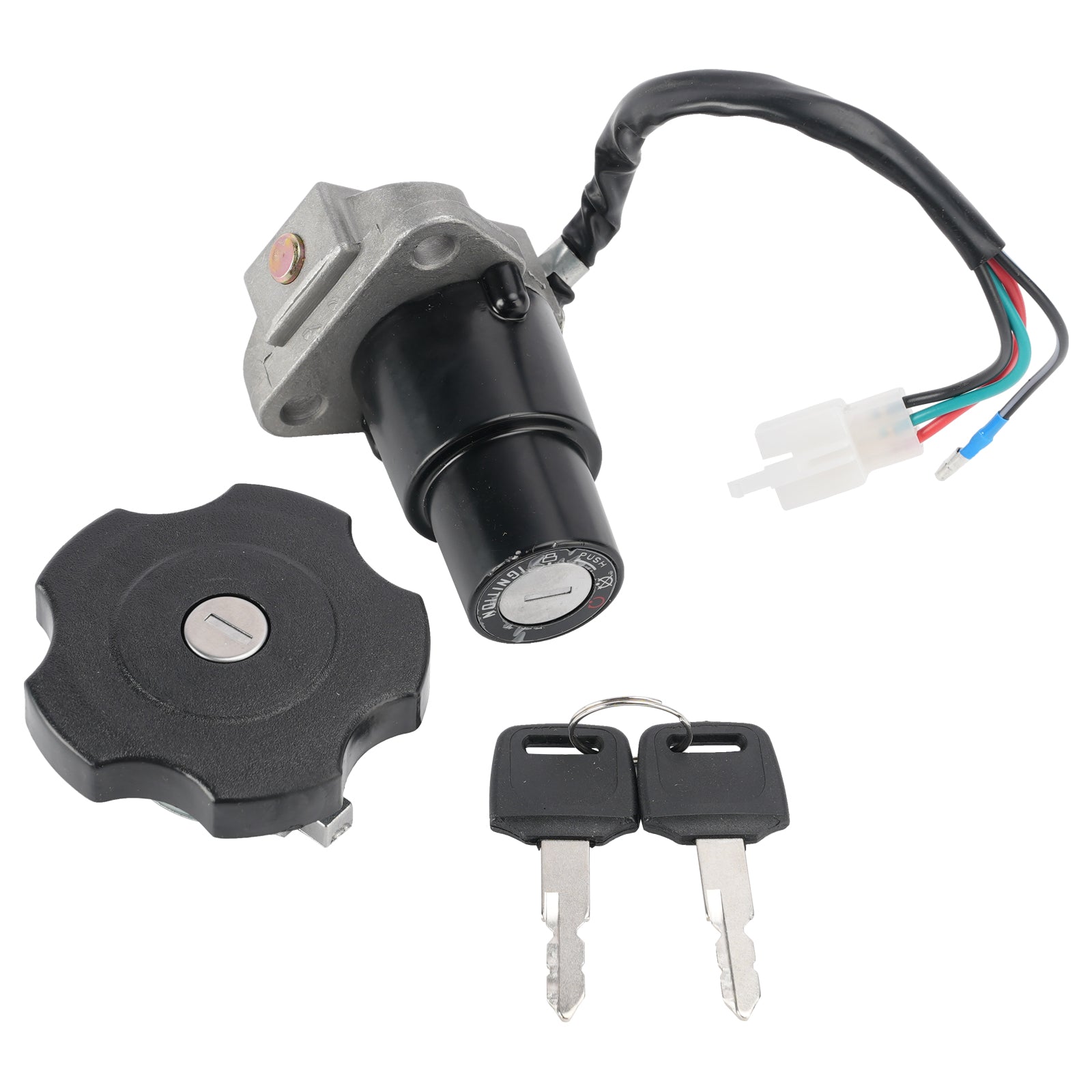 1991-1994 Yamaha DT200WR DT200 WR Ignition Key Switch Fuel Cap Lock Set