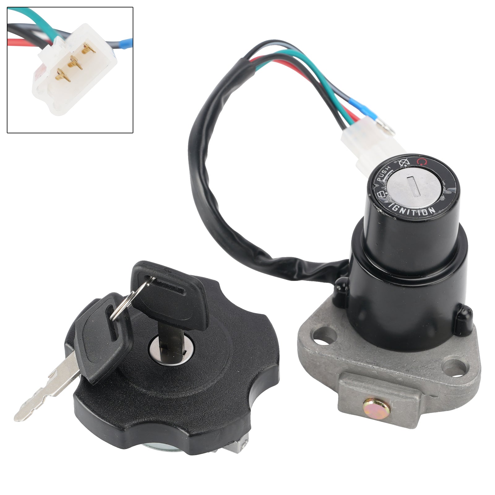 1991-1994 Yamaha DT200WR DT200 WR Ignition Key Switch Fuel Cap Lock Set