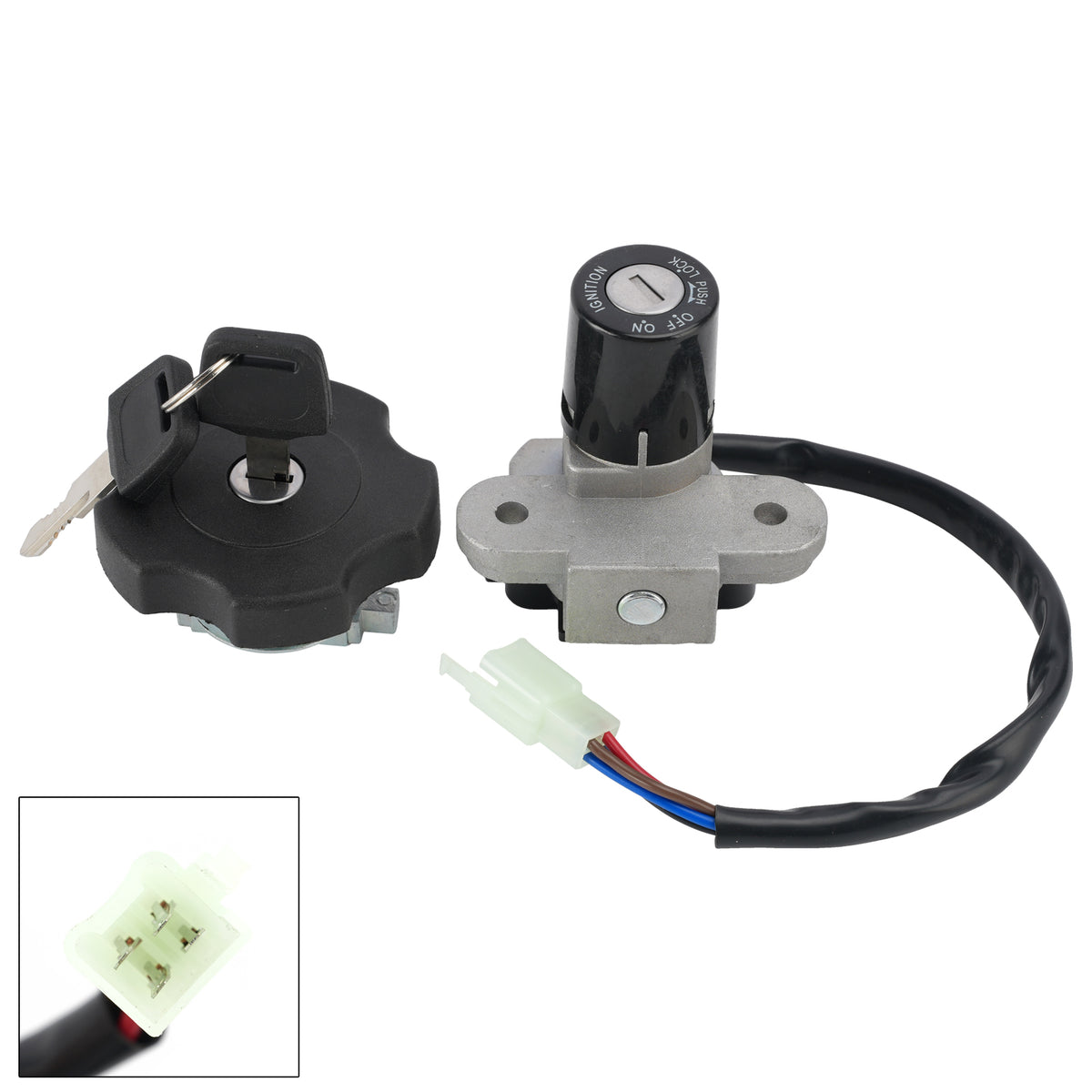 2004-2006 Yamaha DT125R DT125RE DT125X Ignition Key Switch Fuel Cap Lock Set