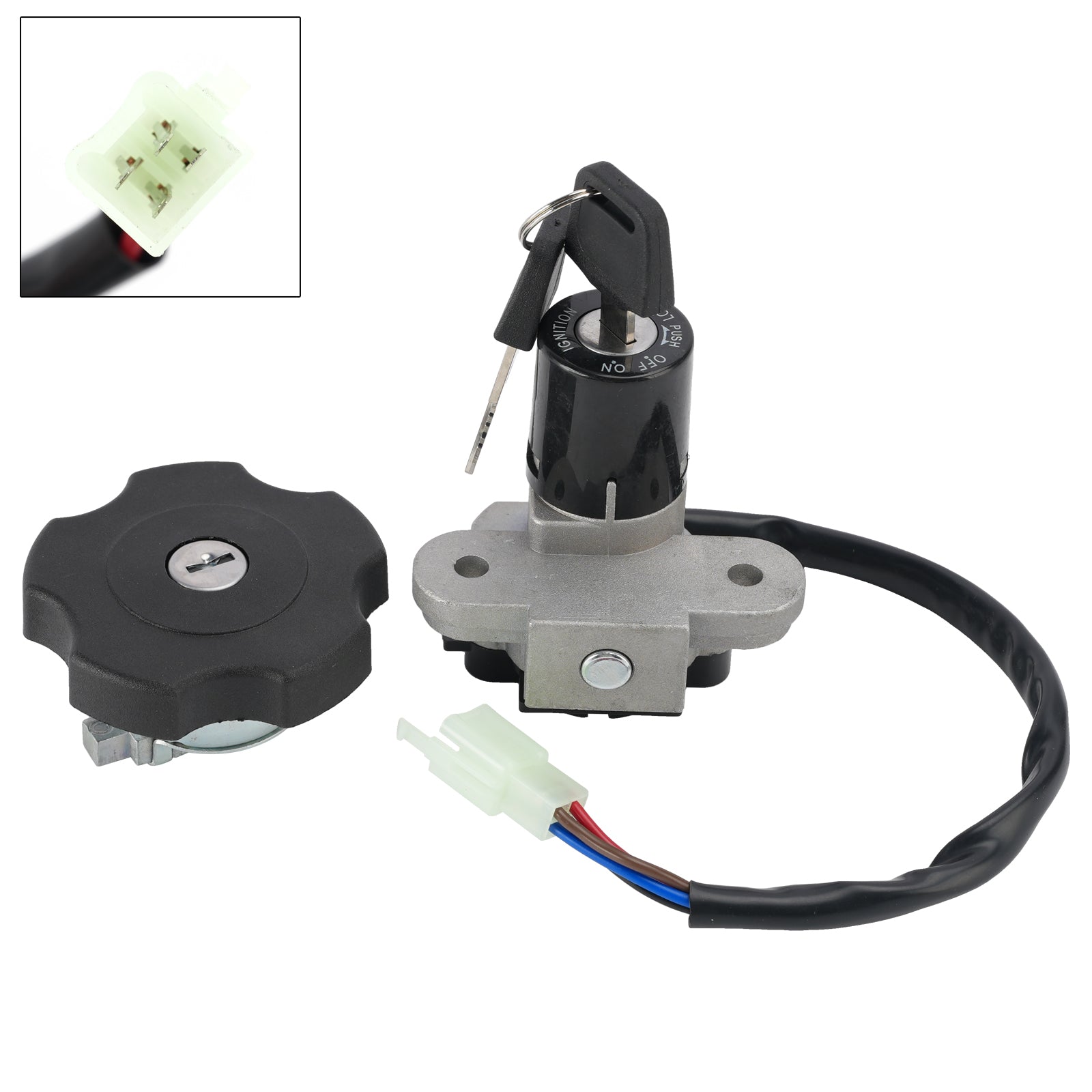 2004-2006 Yamaha DT125R DT125RE DT125X Ignition Key Switch Fuel Cap Lock Set