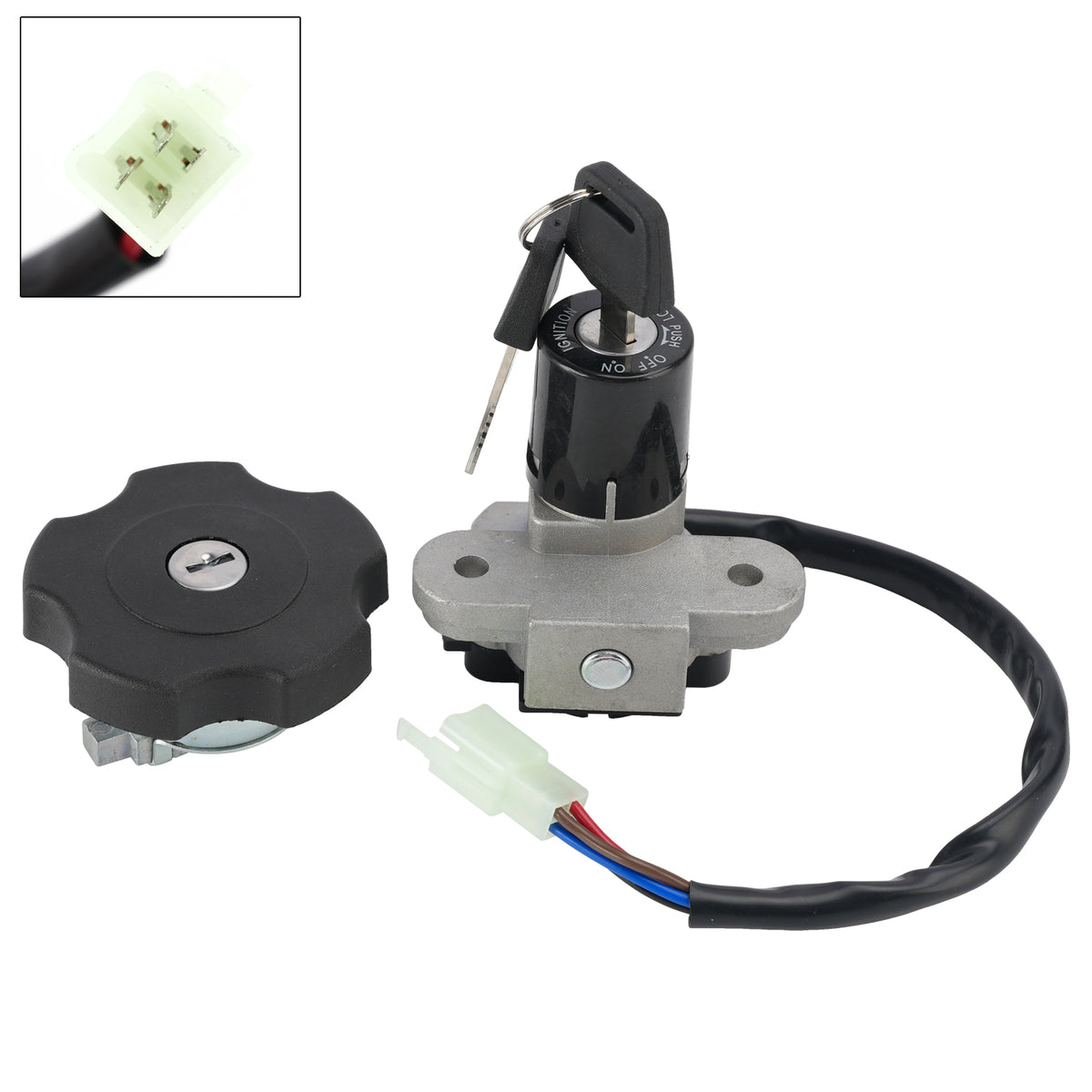 2004-2006 Yamaha DT125R DT125RE DT125X Ignition Key Switch Fuel Cap Lock Set