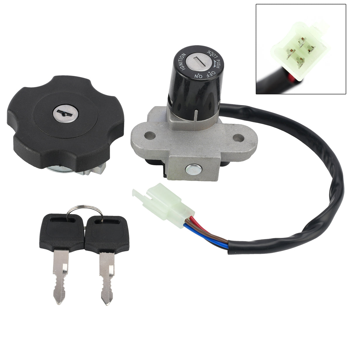 2004-2006 Yamaha DT125R DT125RE DT125X Ignition Key Switch Fuel Cap Lock Set
