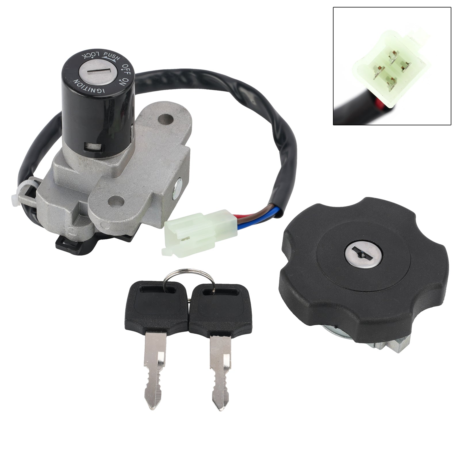 2004-2006 Yamaha DT125R DT125RE DT125X Ignition Key Switch Fuel Cap Lock Set