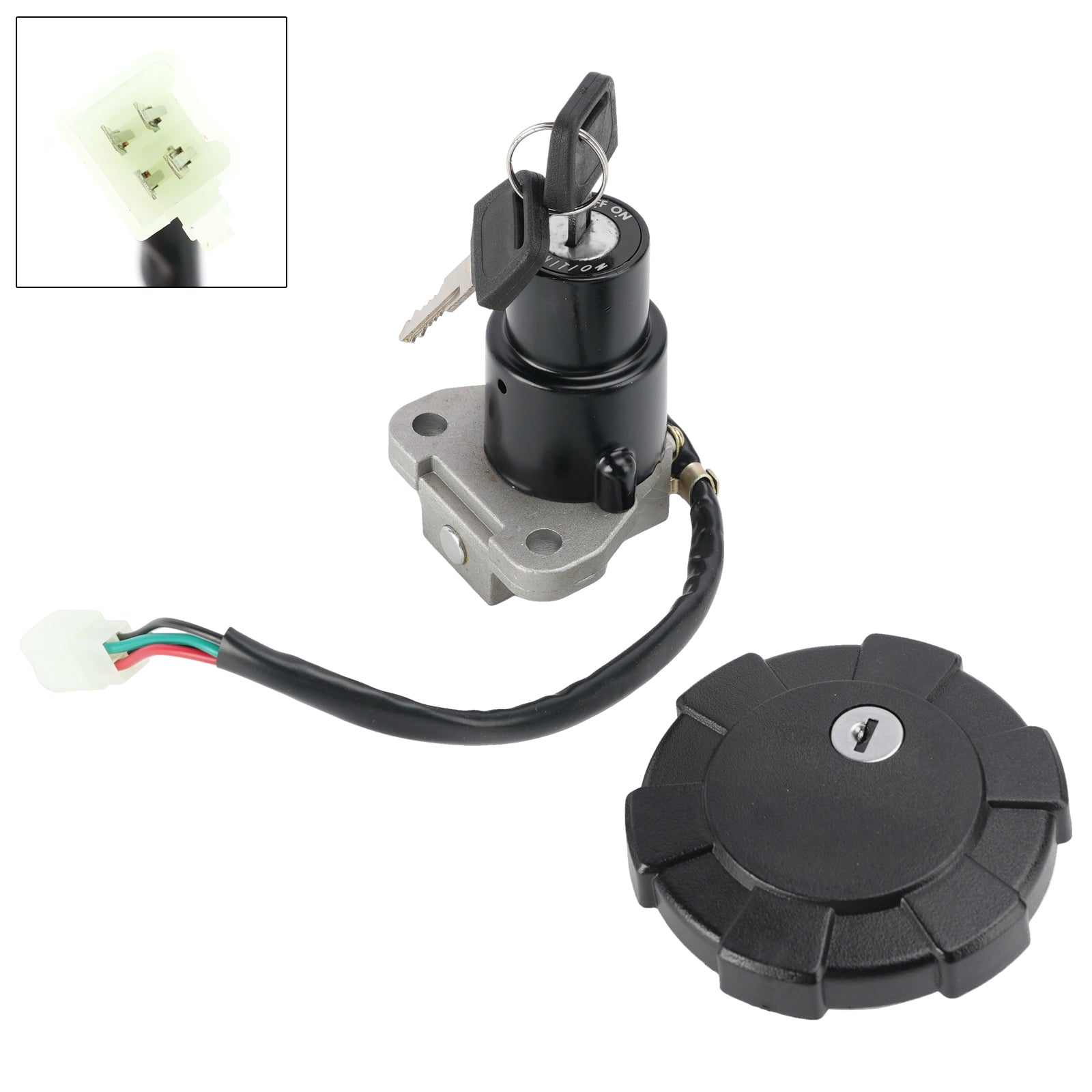 1987-2002 Yamaha DT 125R DT125R 4-Wire Ignition Switch Fuel Cap Lock Set