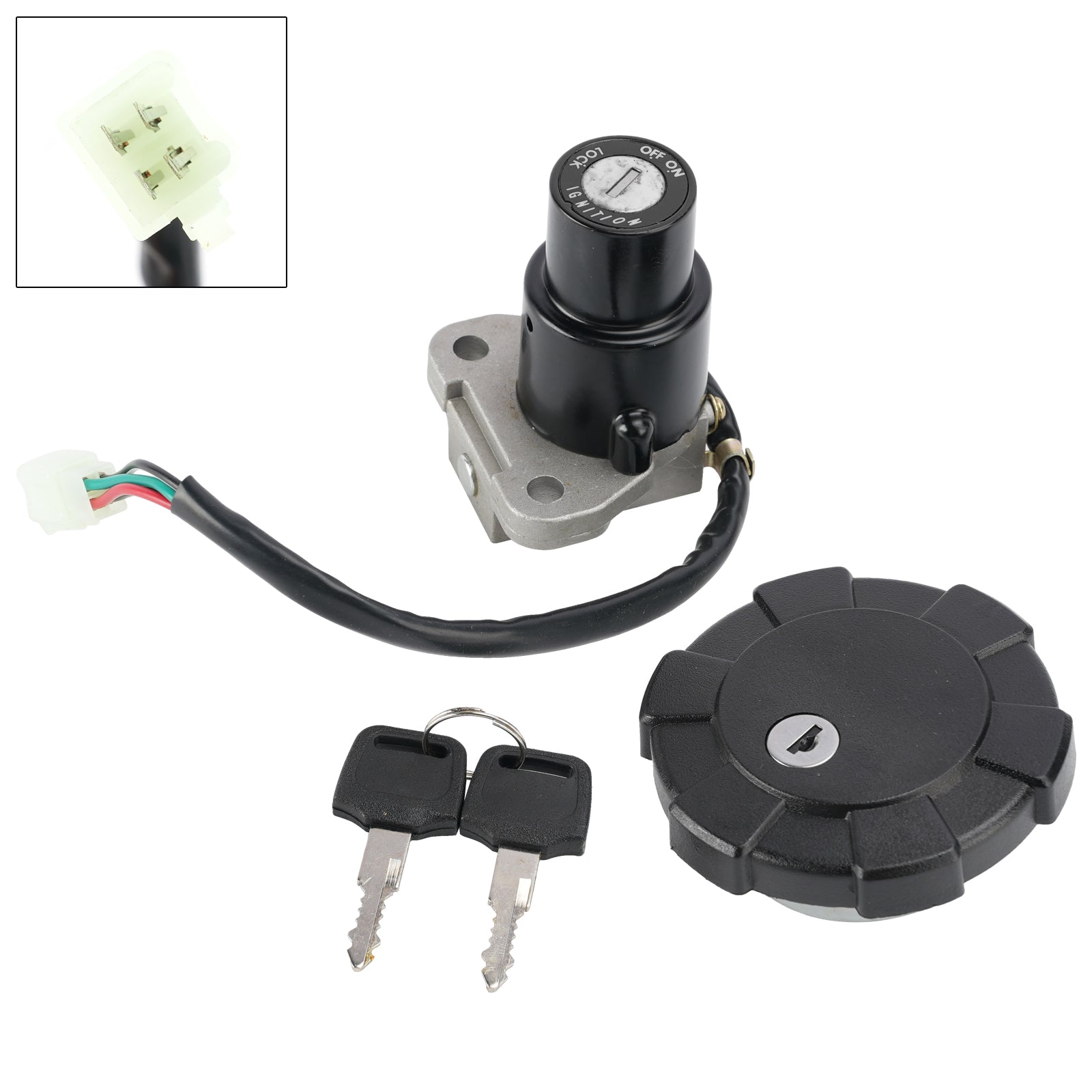 1987-2002 Yamaha DT 125R DT125R 4-Wire Ignition Switch Fuel Cap Lock Set