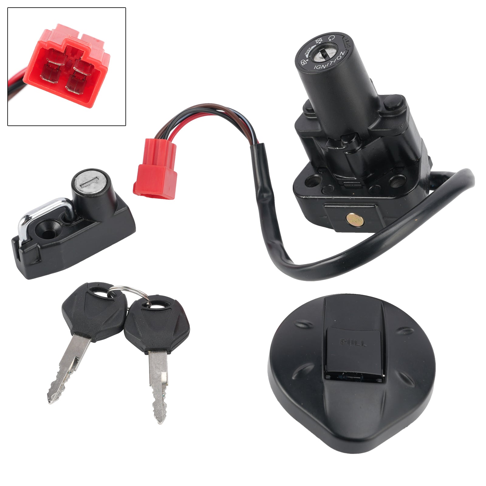 05-17 Yamaha XT 250 X Serow 4-Wire Ignition Switch Fuel Cap Helmet Lock Set